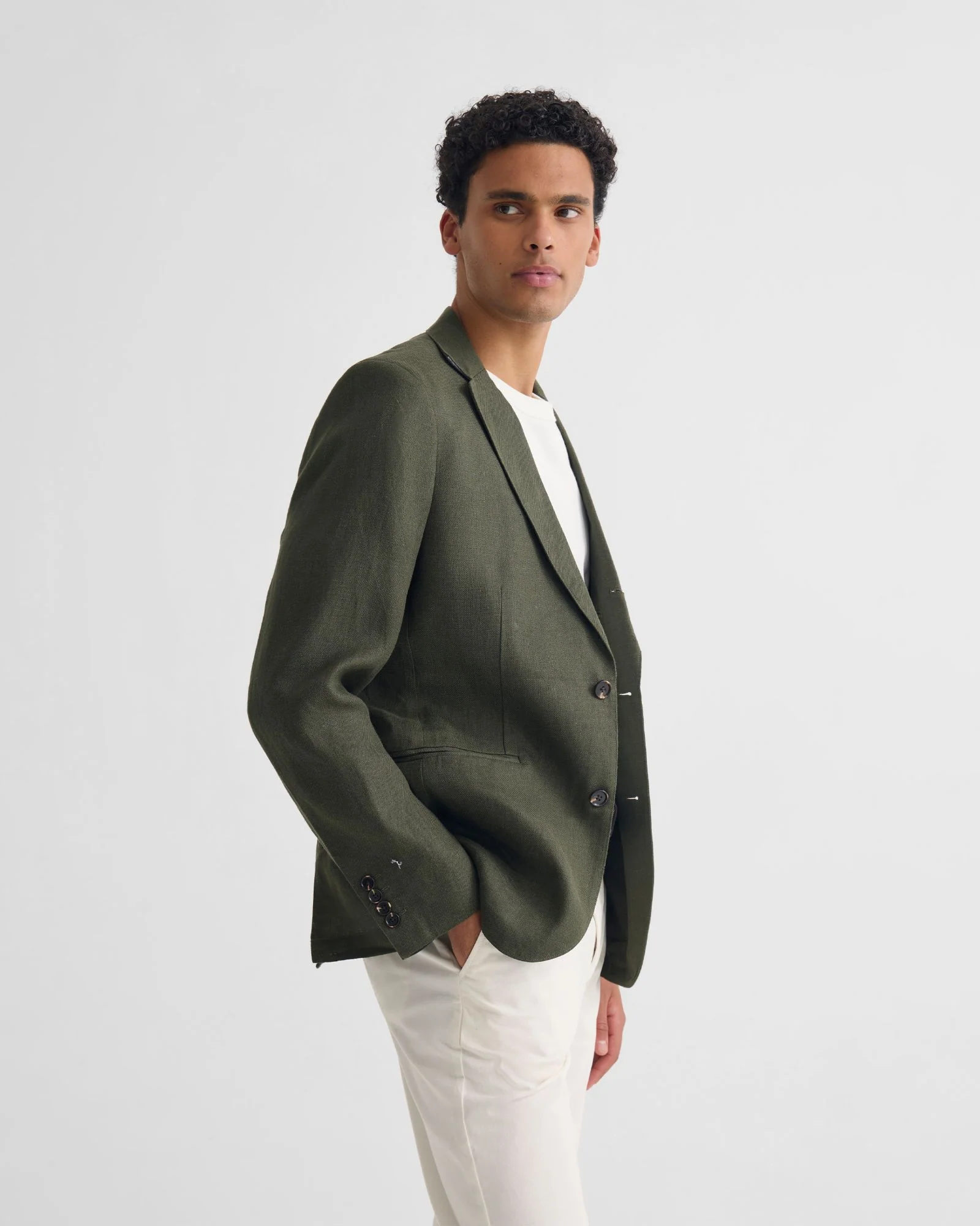 3 Button Linen Milton Blazer - Image 10