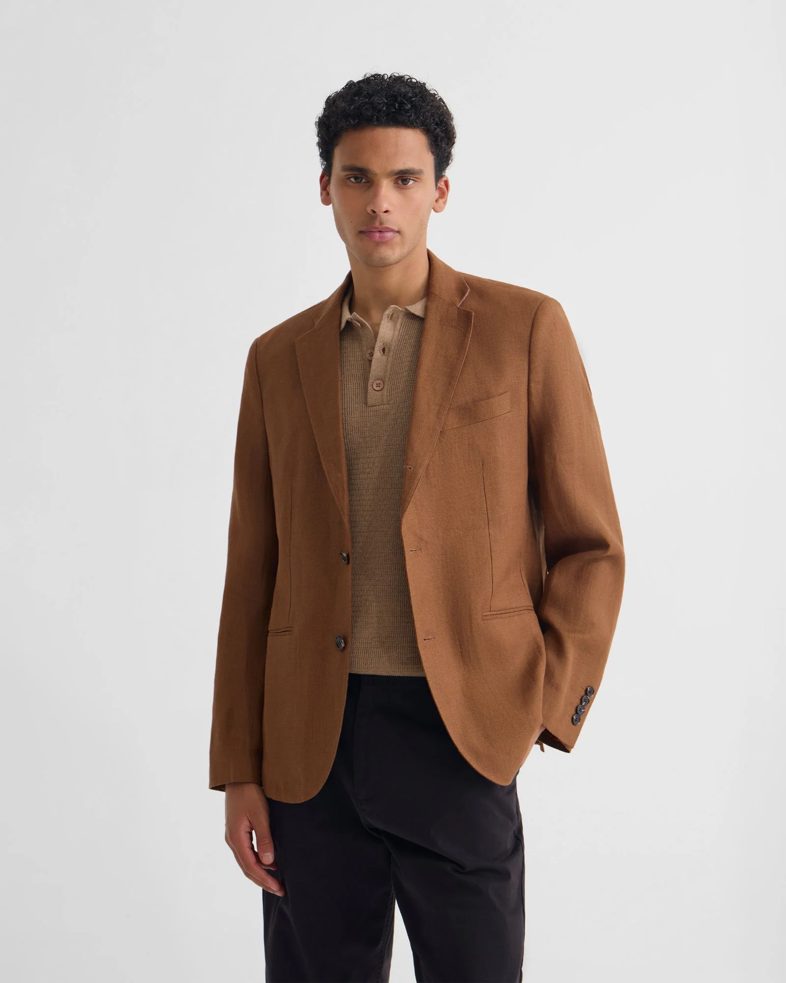 3 Button Linen Milton Blazer - Image 19