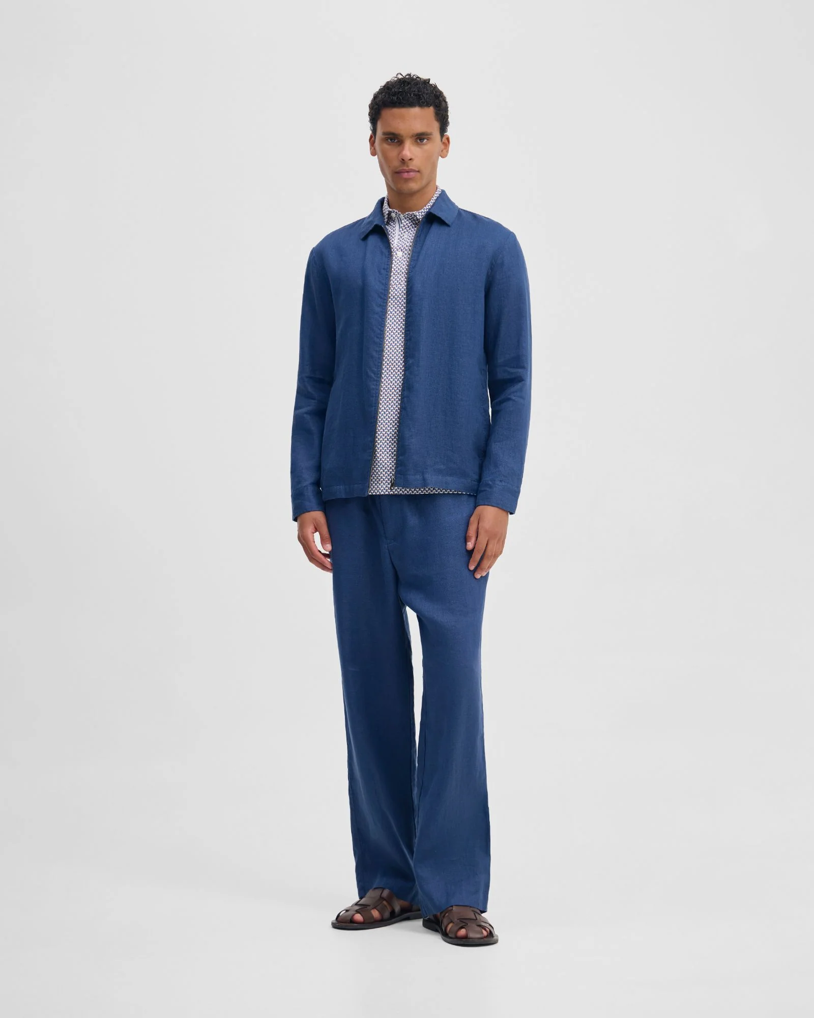 Adem Linen Zip Bomber - Image 2