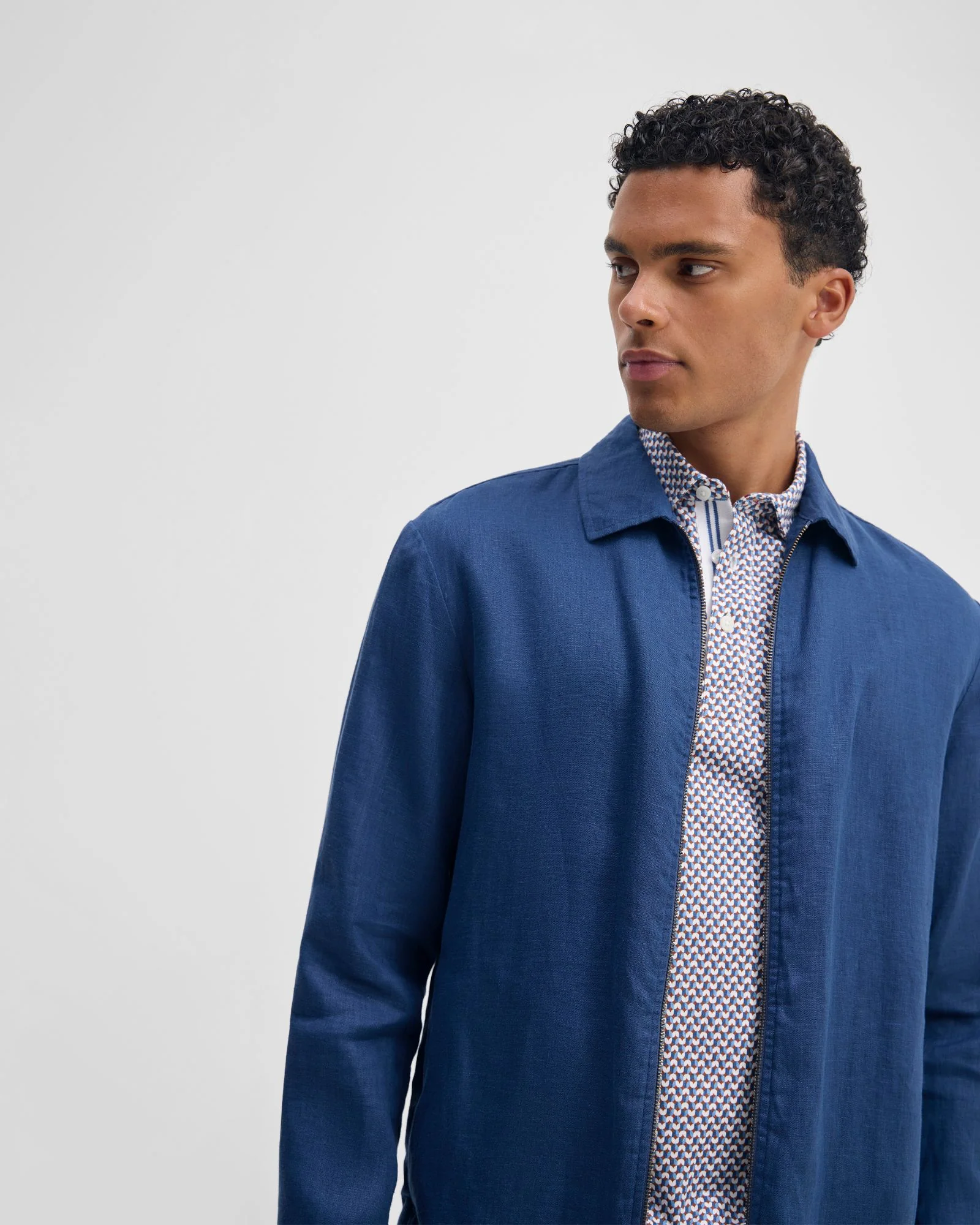 Adem Linen Zip Bomber - Image 5