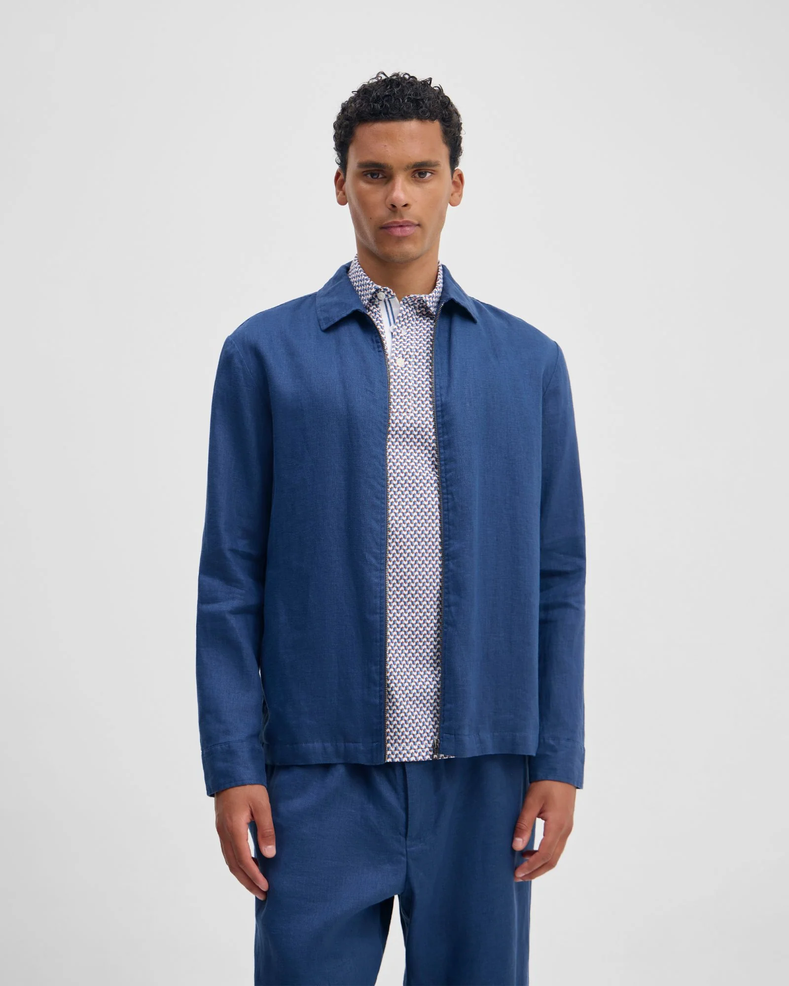 Adem Linen Zip Bomber - Image 6