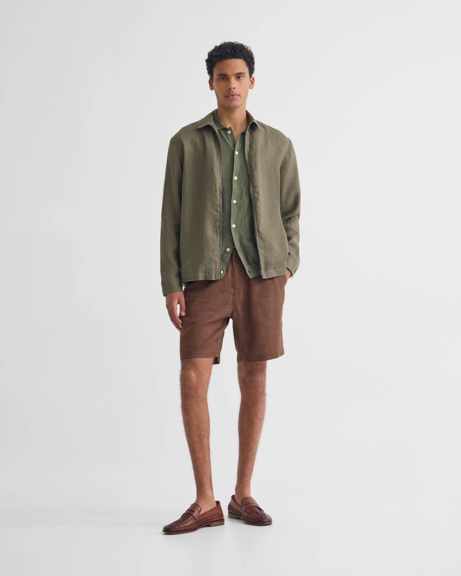 Adem Linen Zip Bomber - Image 9