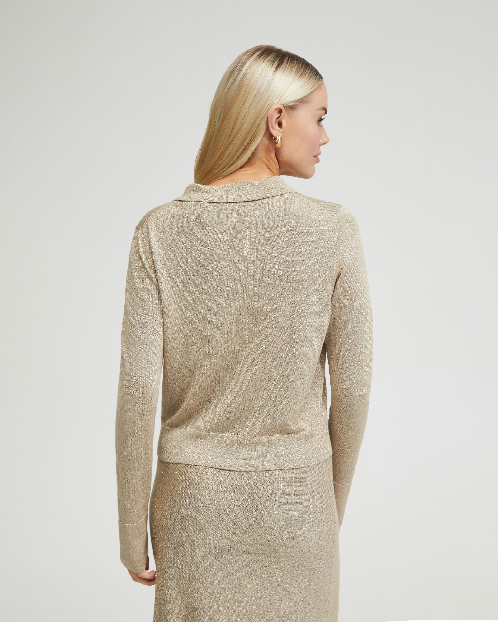 Aggie Knitted Metallic Cardigan - Image 3