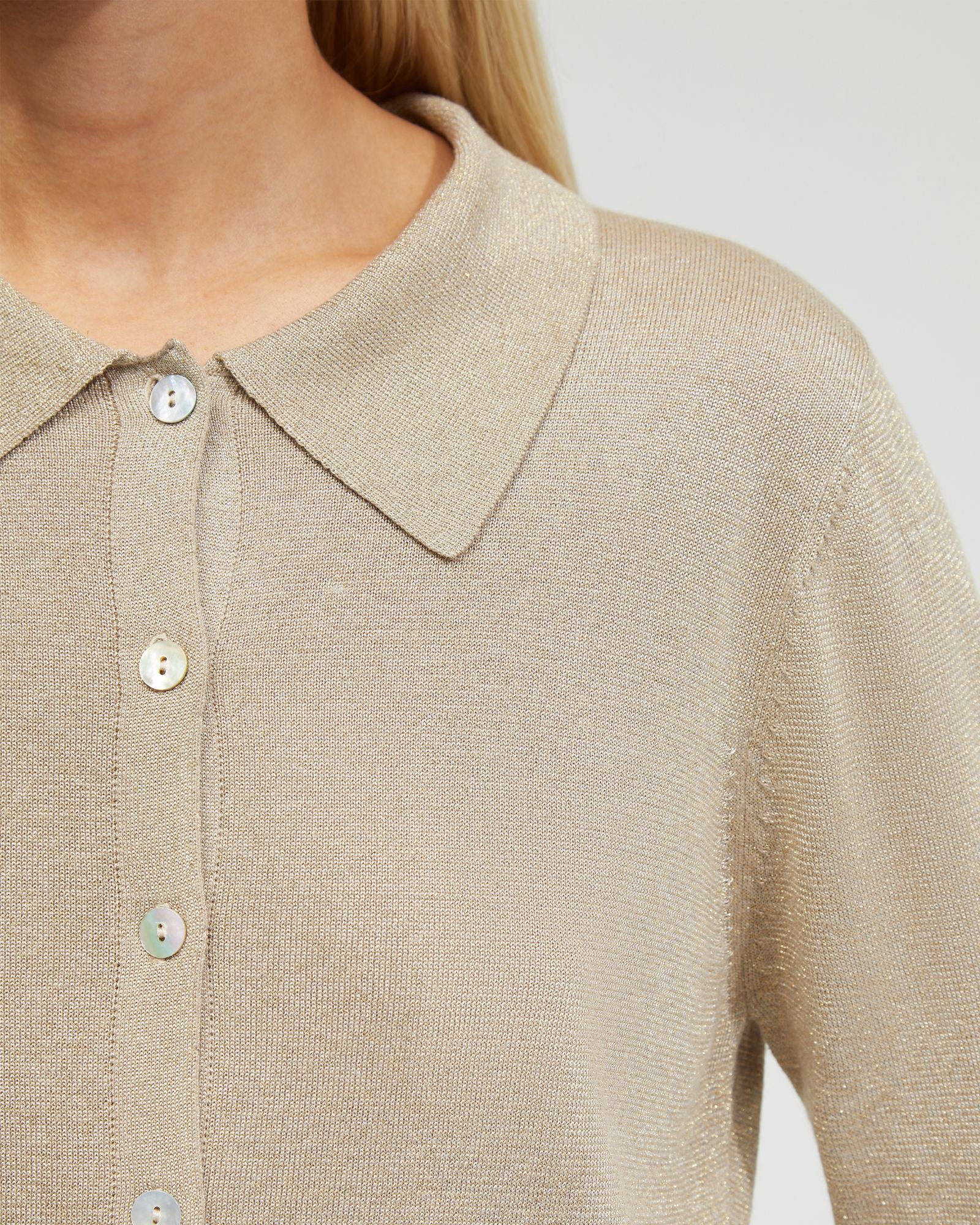 Aggie Knitted Metallic Cardigan - Image 6