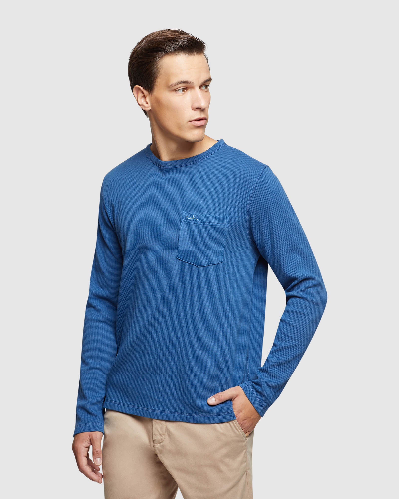 Albert Waffle Crew Neck Long Sleeve Tee - Image 10