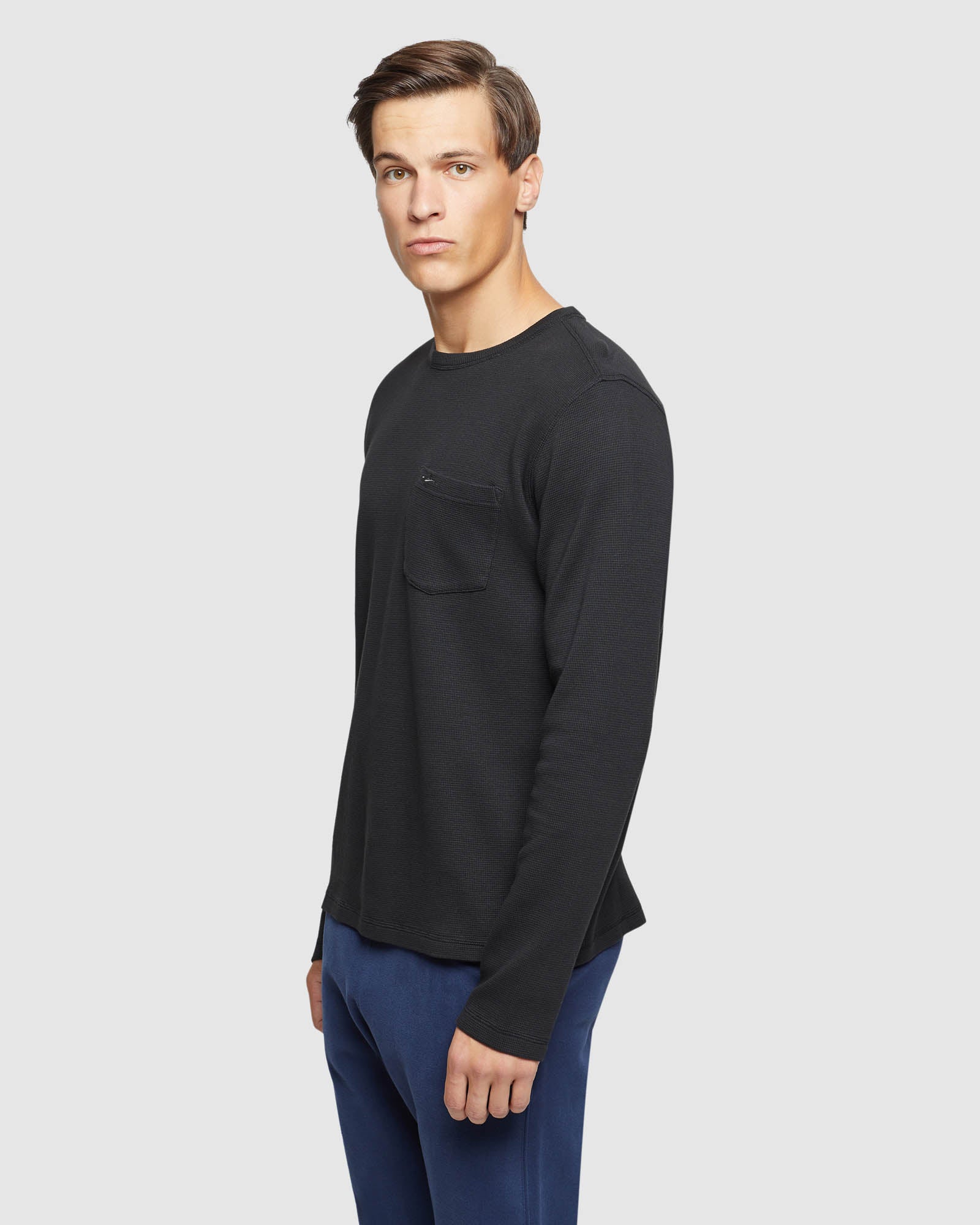 Albert Waffle Crew Neck Long Sleeve Tee - Image 20