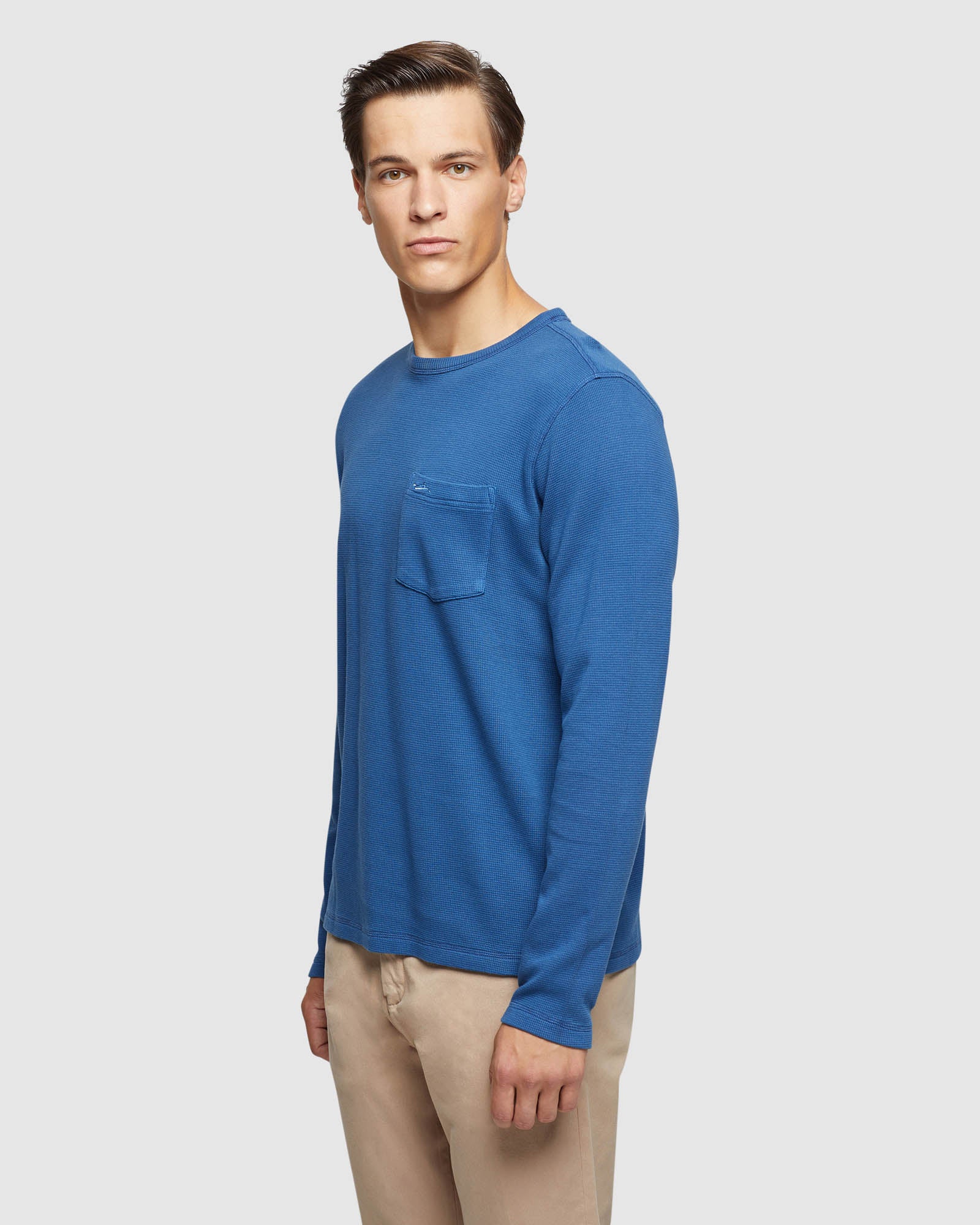 Albert Waffle Crew Neck Long Sleeve Tee - Image 8