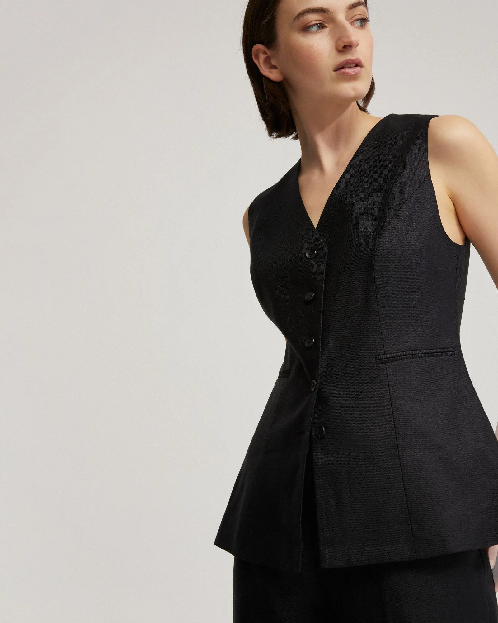 Alice Linen Waistcoat - Image 4