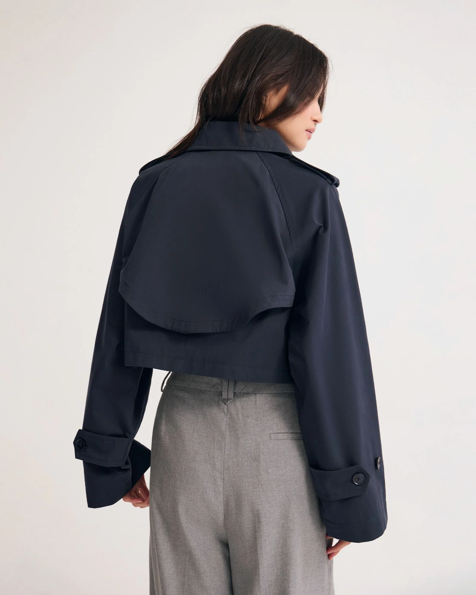 Annalise Crop Trench Jacket - Image 4