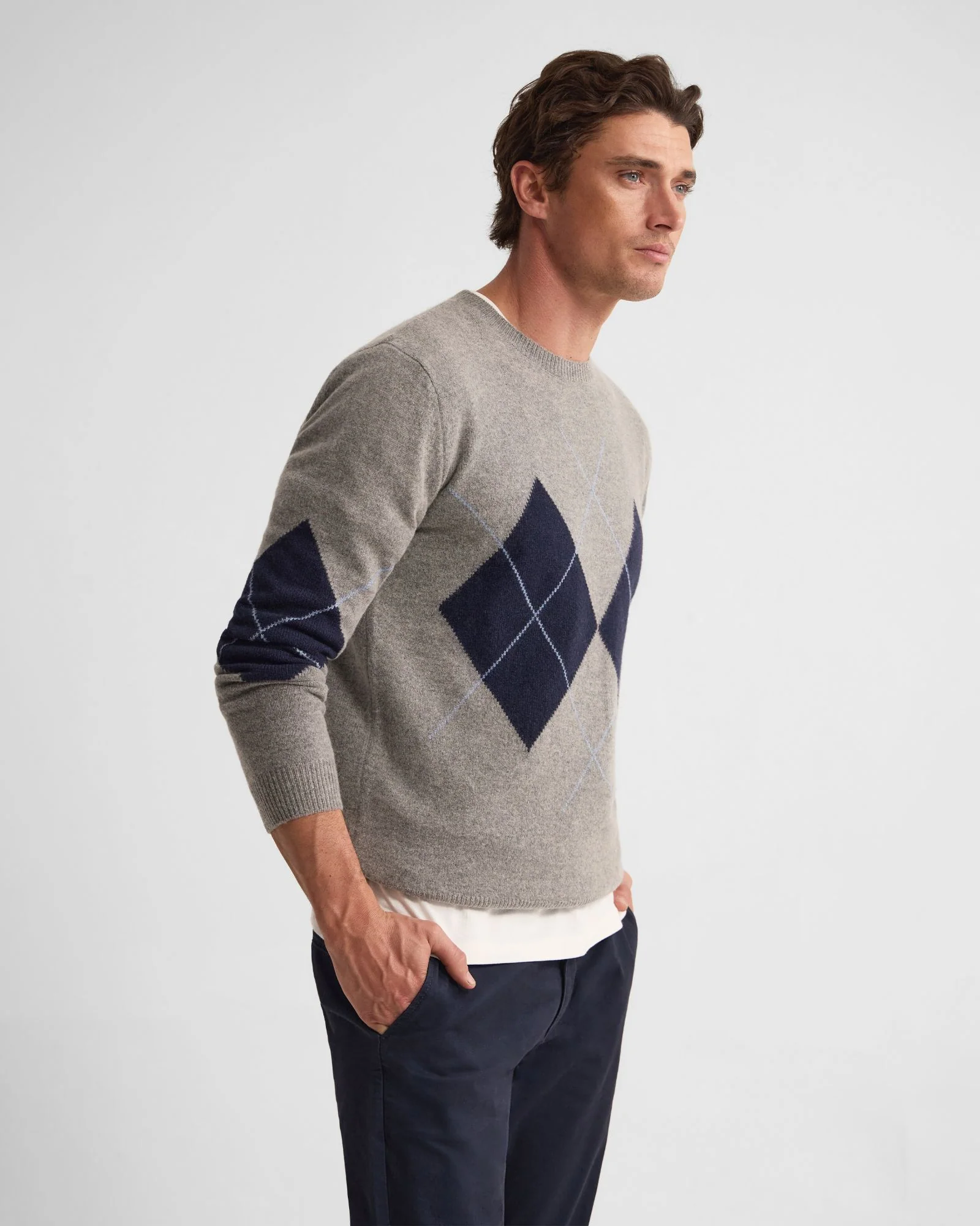 Anton Wool Argyle Crew Neck - Image 2
