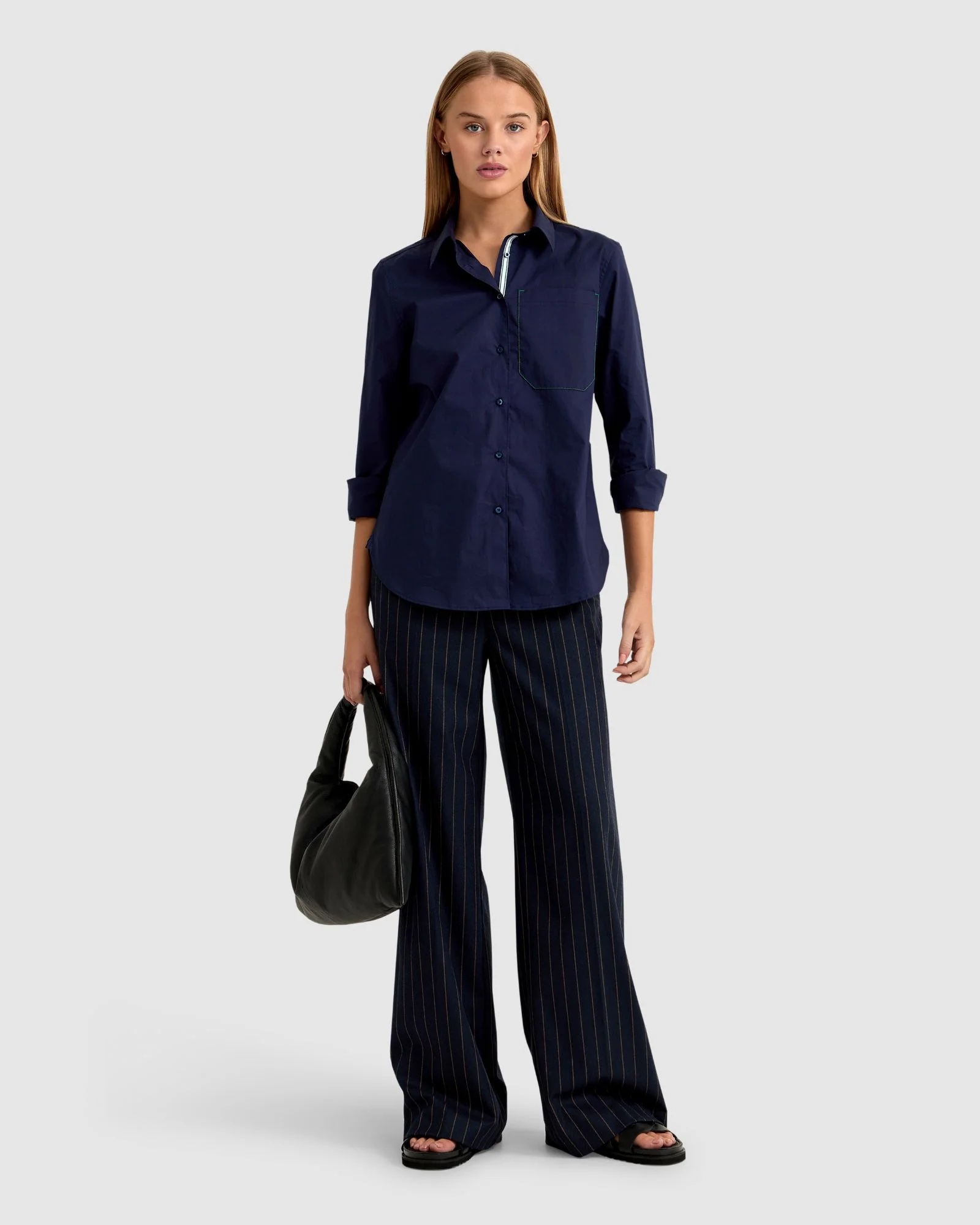 Ariel Tape Trim Cotton Shirt