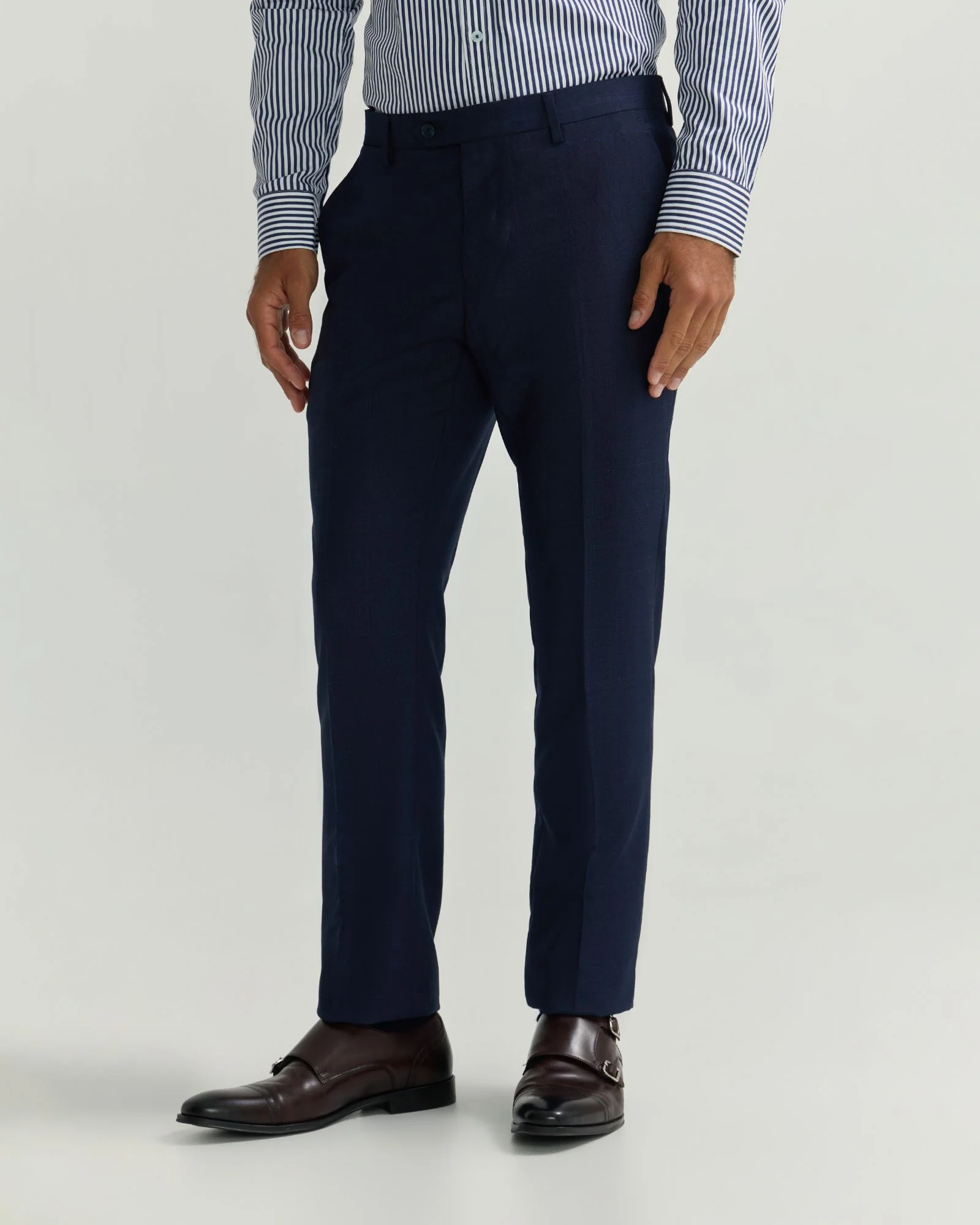 Auden Wool Checked Suit Trouser - Image 2