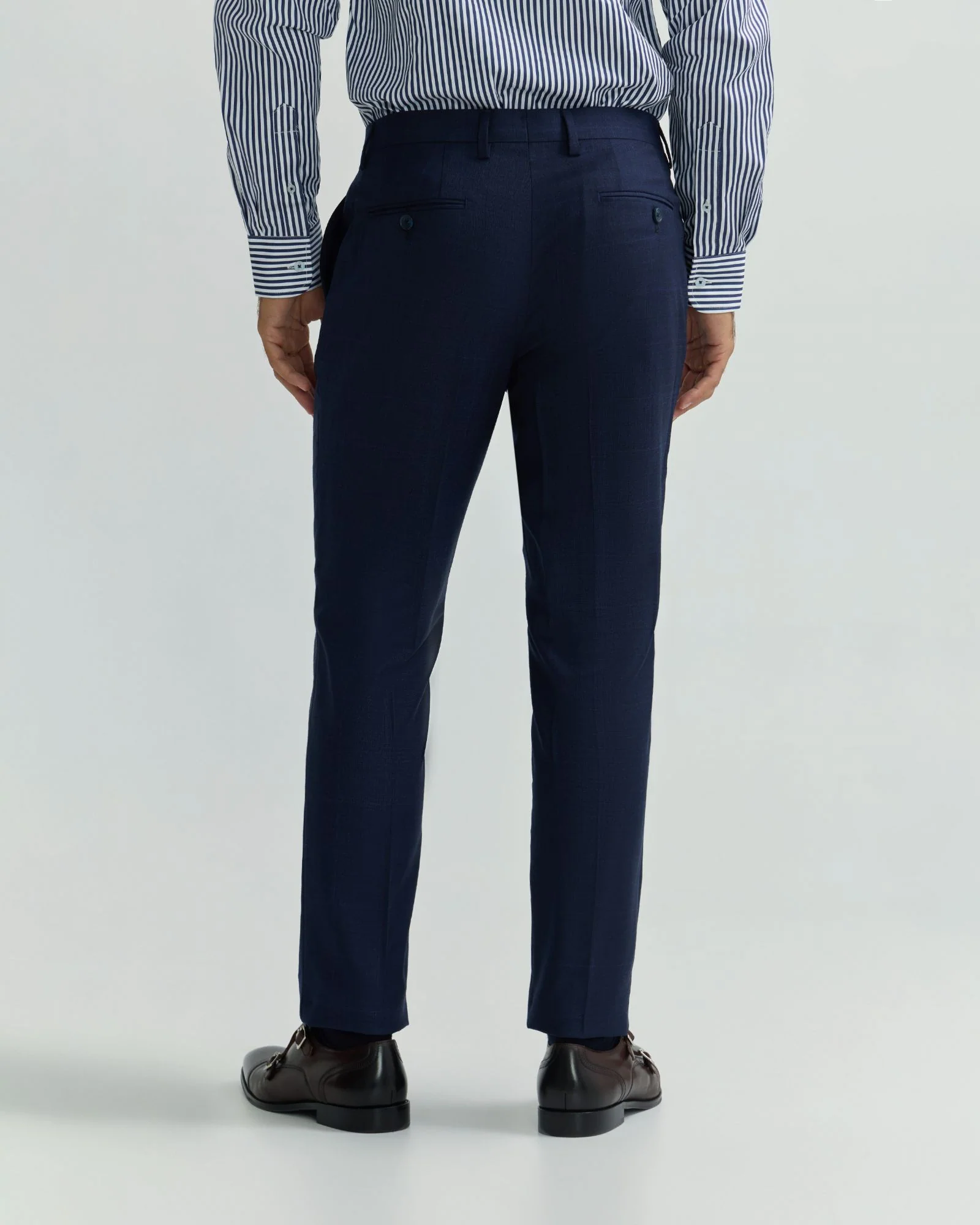 Auden Wool Checked Suit Trouser - Image 3