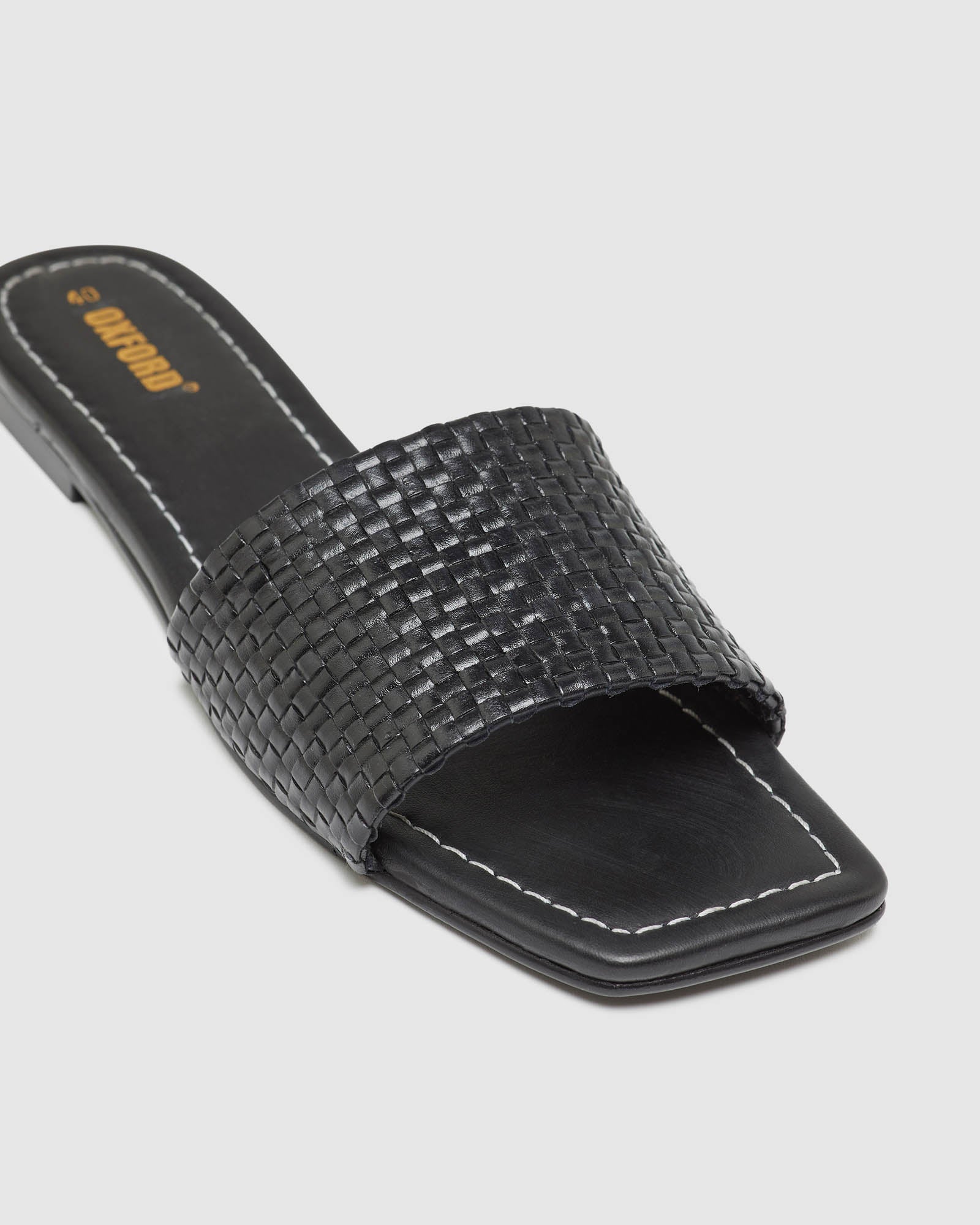 Ayla Woven Leather Slide - Image 4