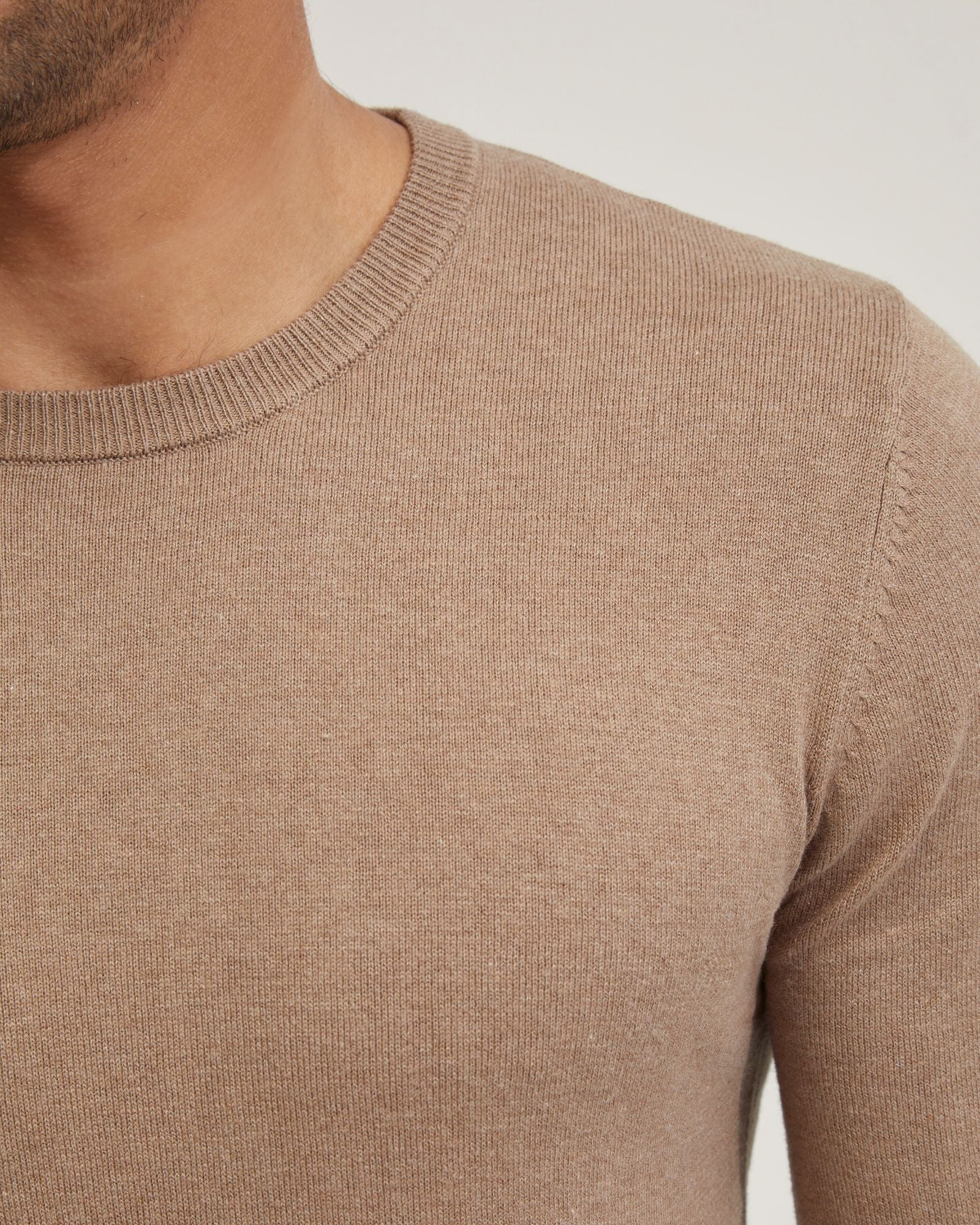 Basic Crew Neck Cashmere Blend Top - Image 12