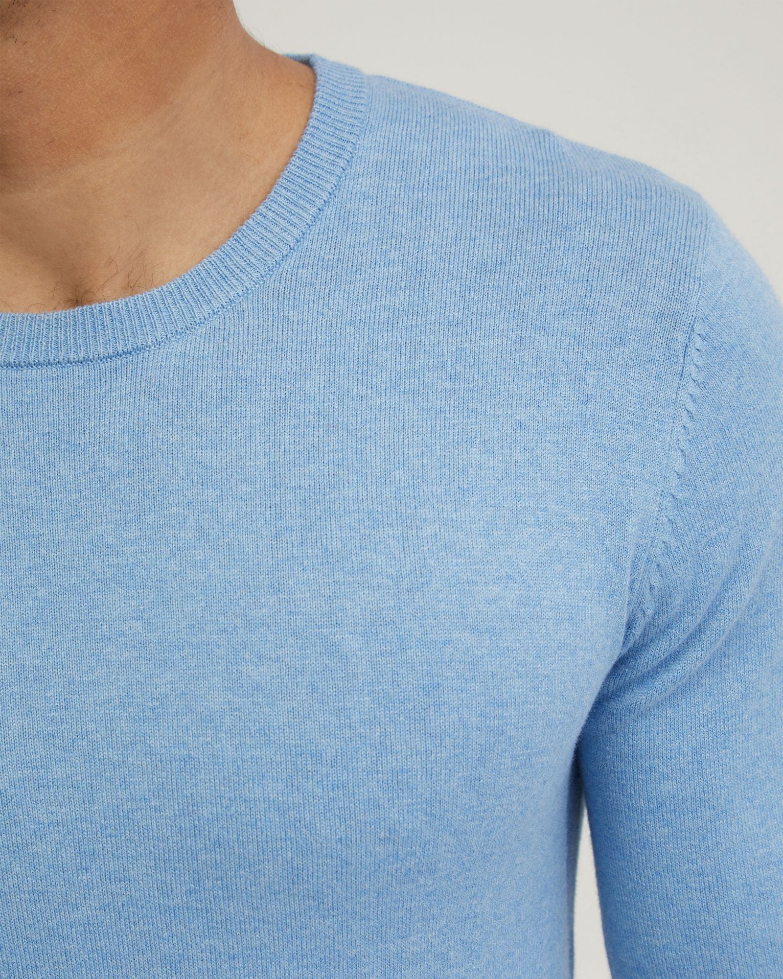 Basic Crew Neck Cashmere Blend Top - Image 6