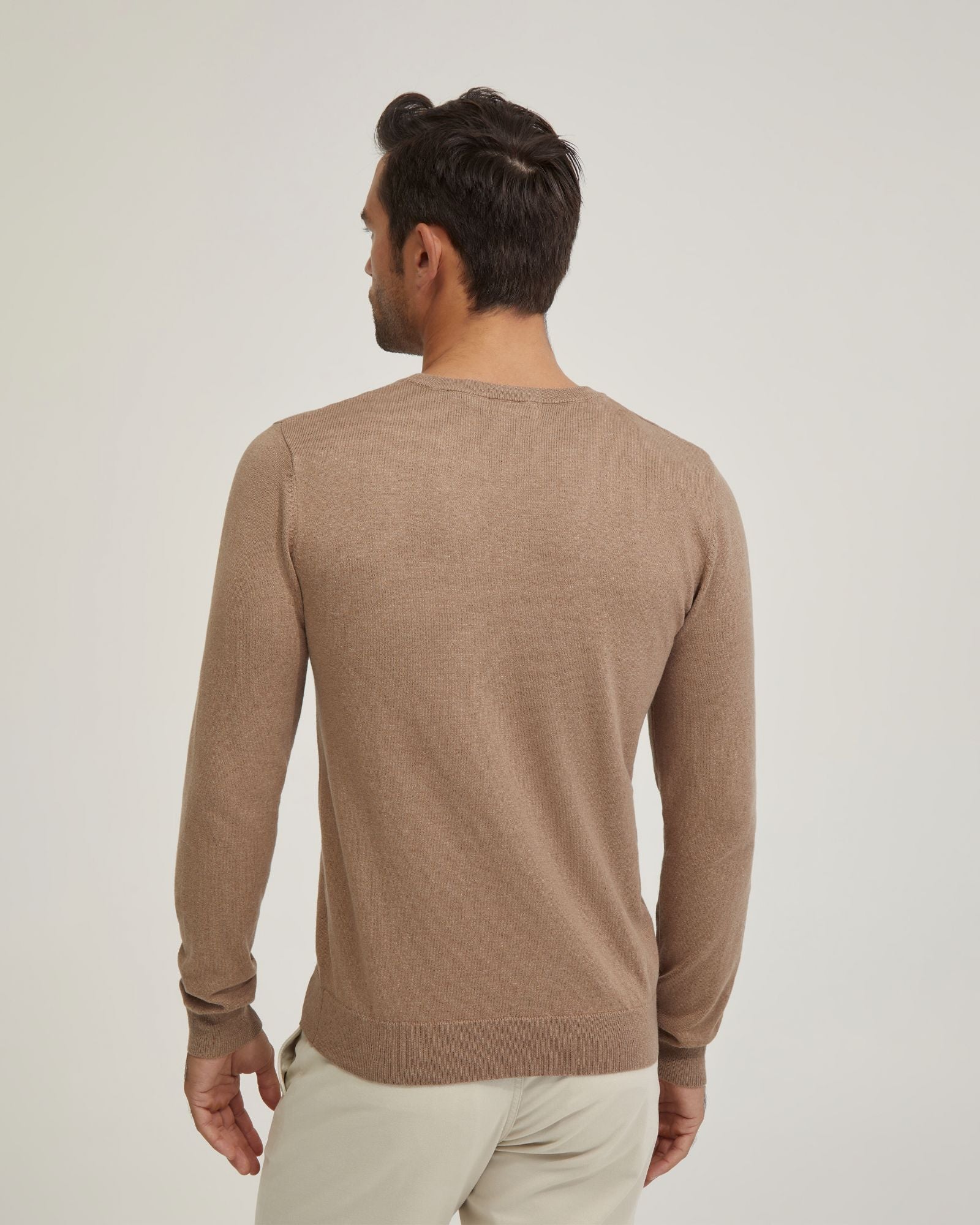 Basic Crew Neck Cashmere Blend Top - Image 9