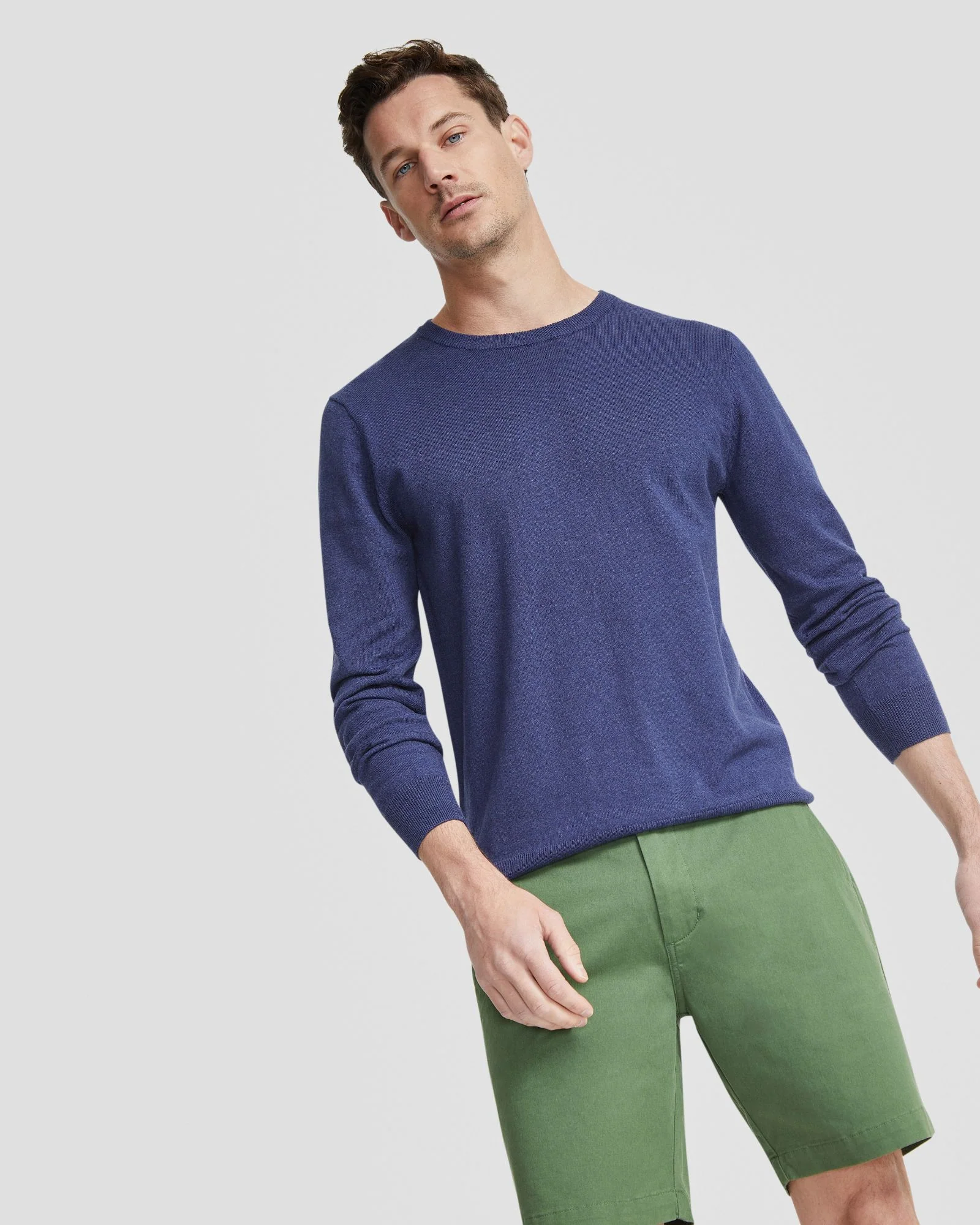 Basic Crew Neck Cashmere Blend Top - Image 10