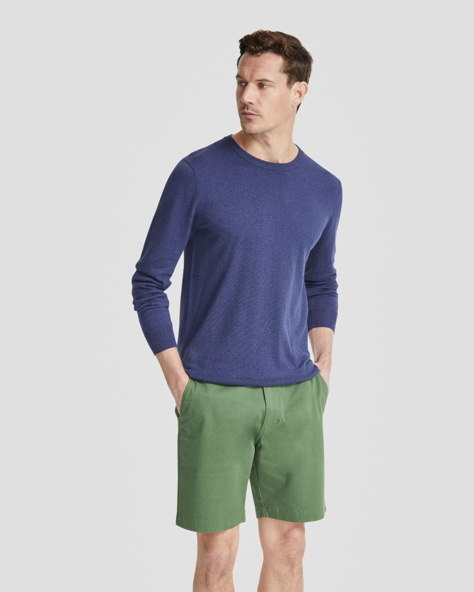 Basic Crew Neck Cashmere Blend Top - Image 11