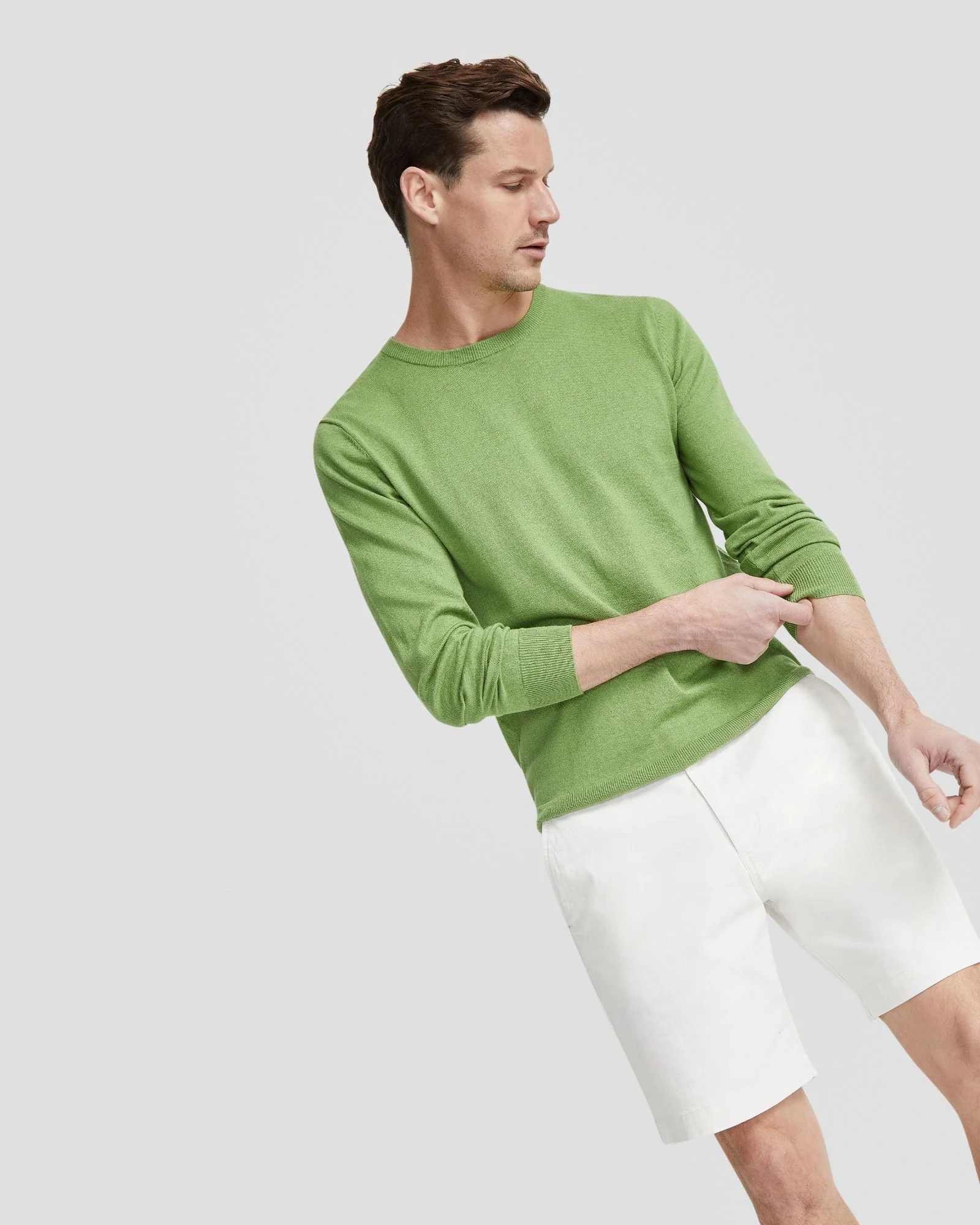 Basic Crew Neck Cashmere Blend Top - Image 16