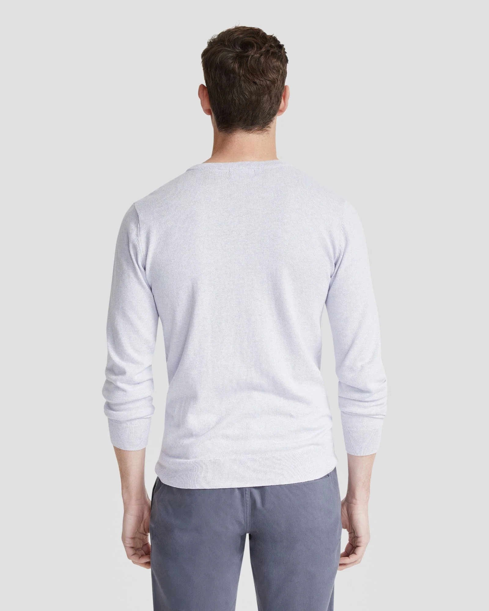 Basic Crew Neck Cashmere Blend Top - Image 21