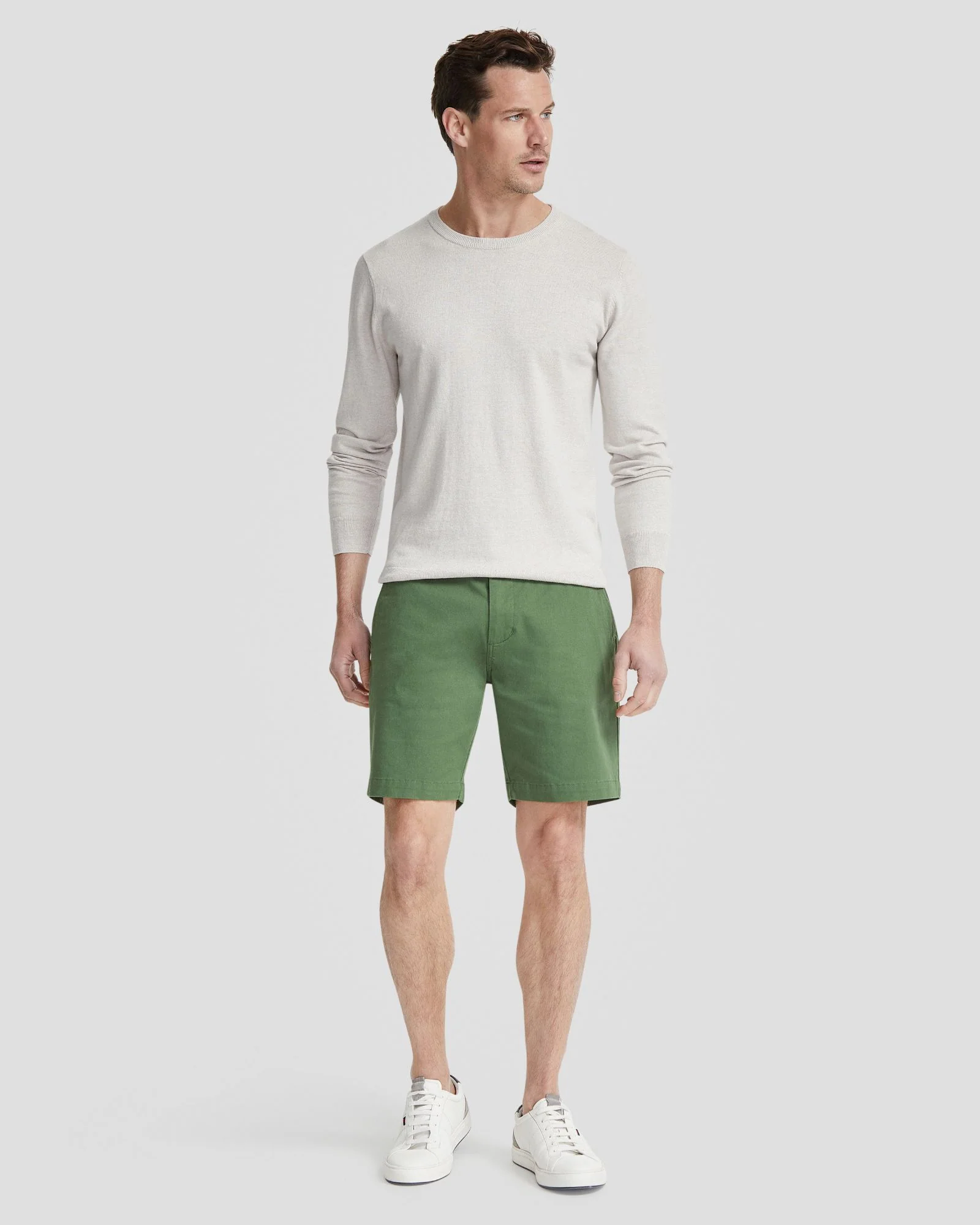 Basic Crew Neck Cashmere Blend Top - Image 25