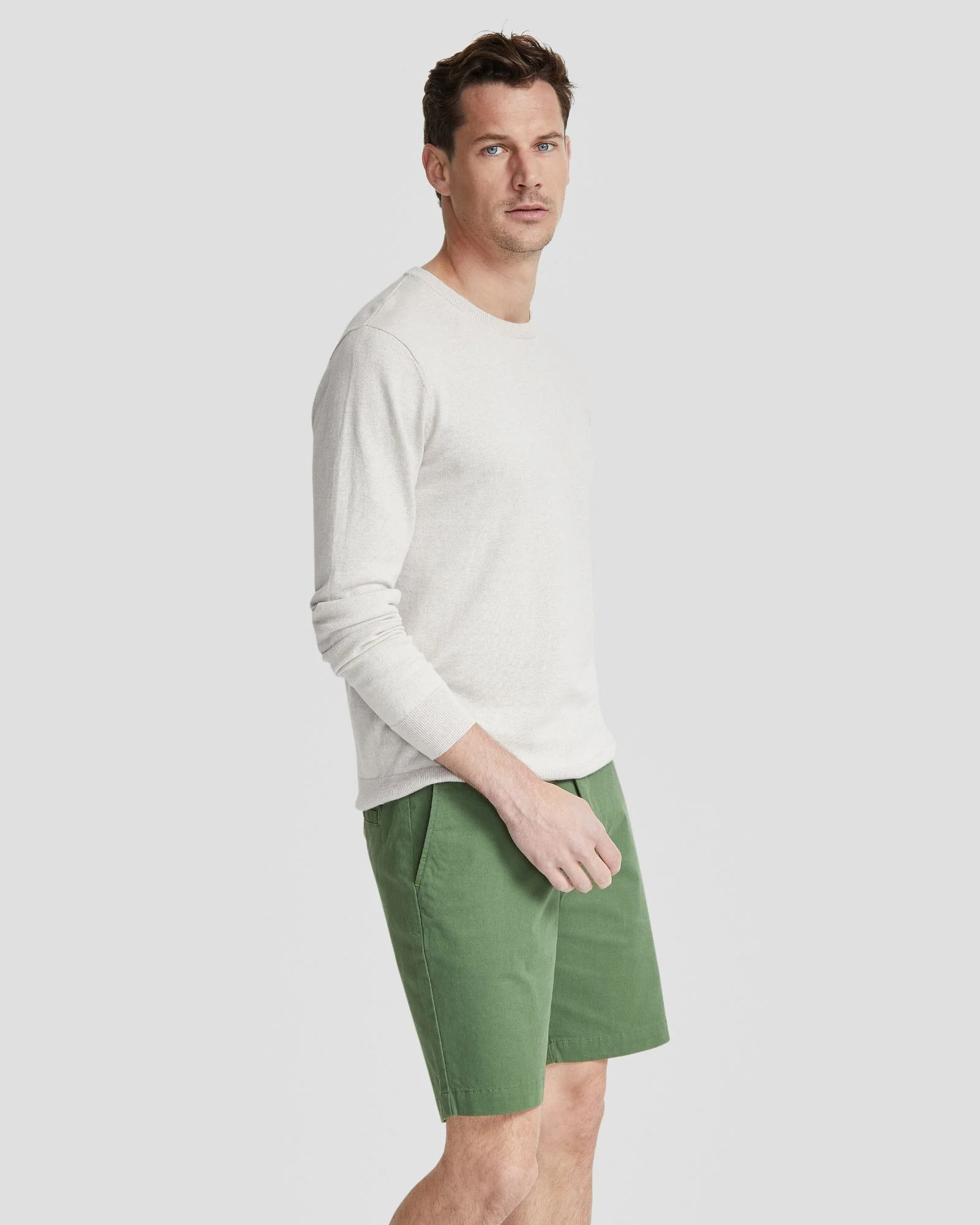 Basic Crew Neck Cashmere Blend Top - Image 26