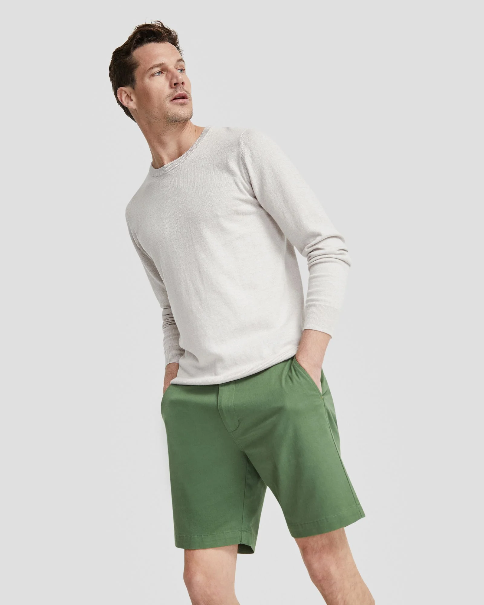 Basic Crew Neck Cashmere Blend Top - Image 28