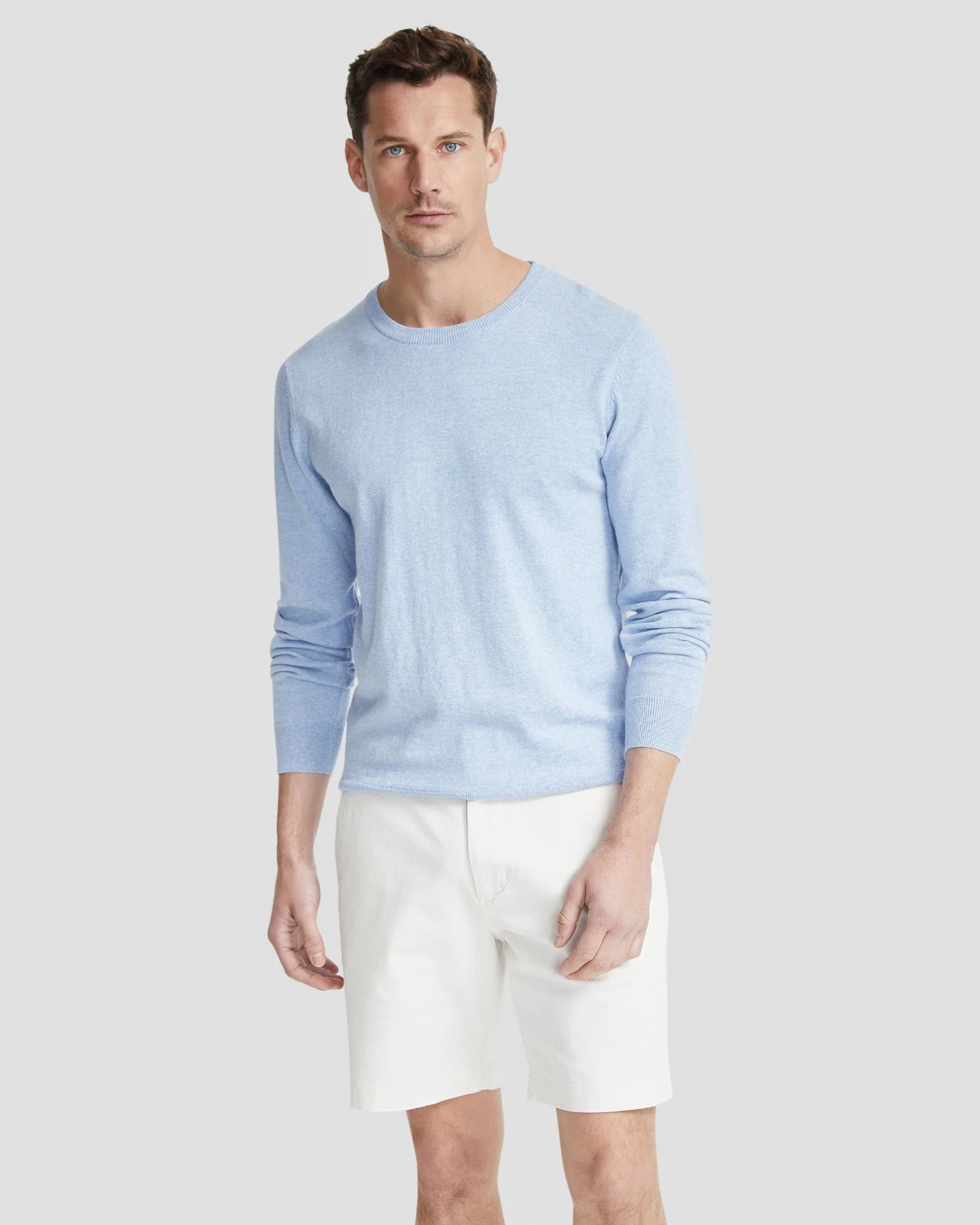 Basic Crew Neck Cashmere Blend Top - Image 5