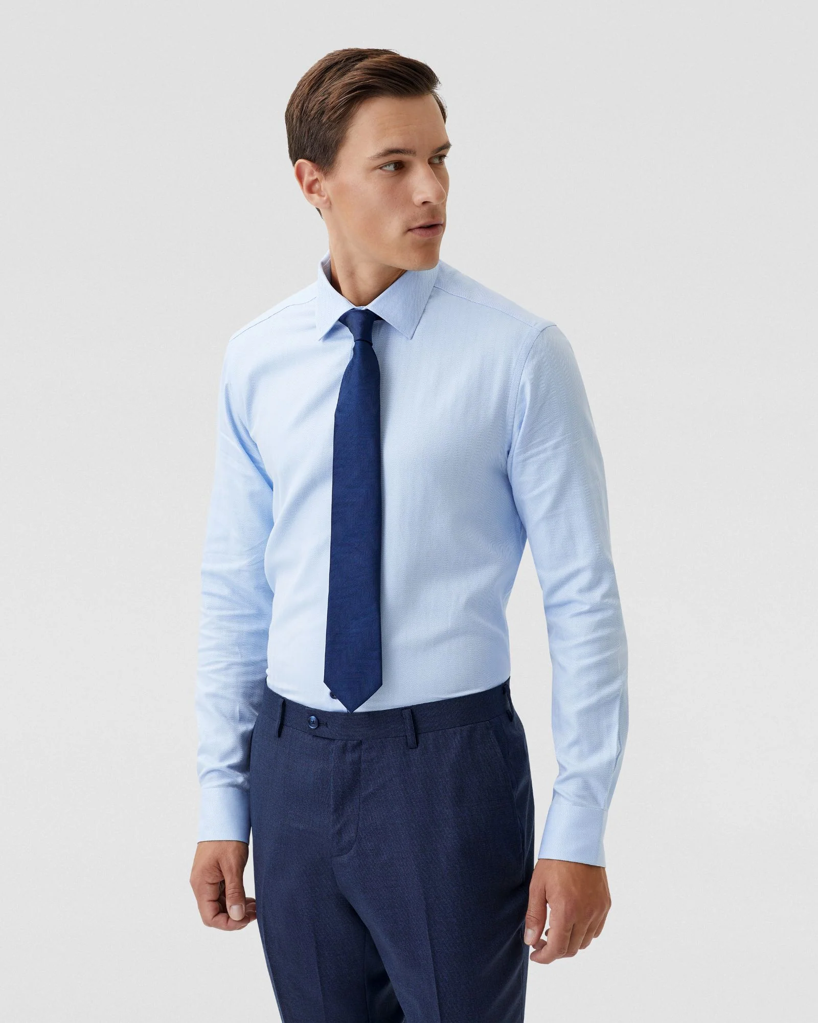 Beckton Herringbone Cotton Shirt - Image 2