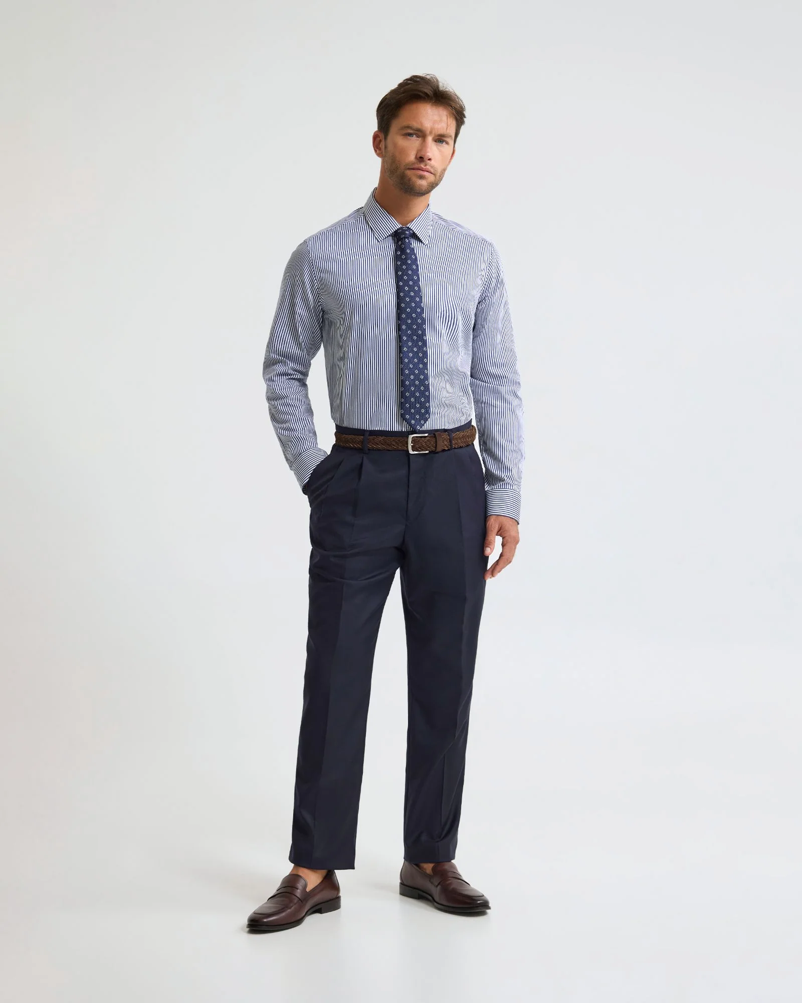 Beckton Stripe Slim Fit Luxury Shirt - Image 10