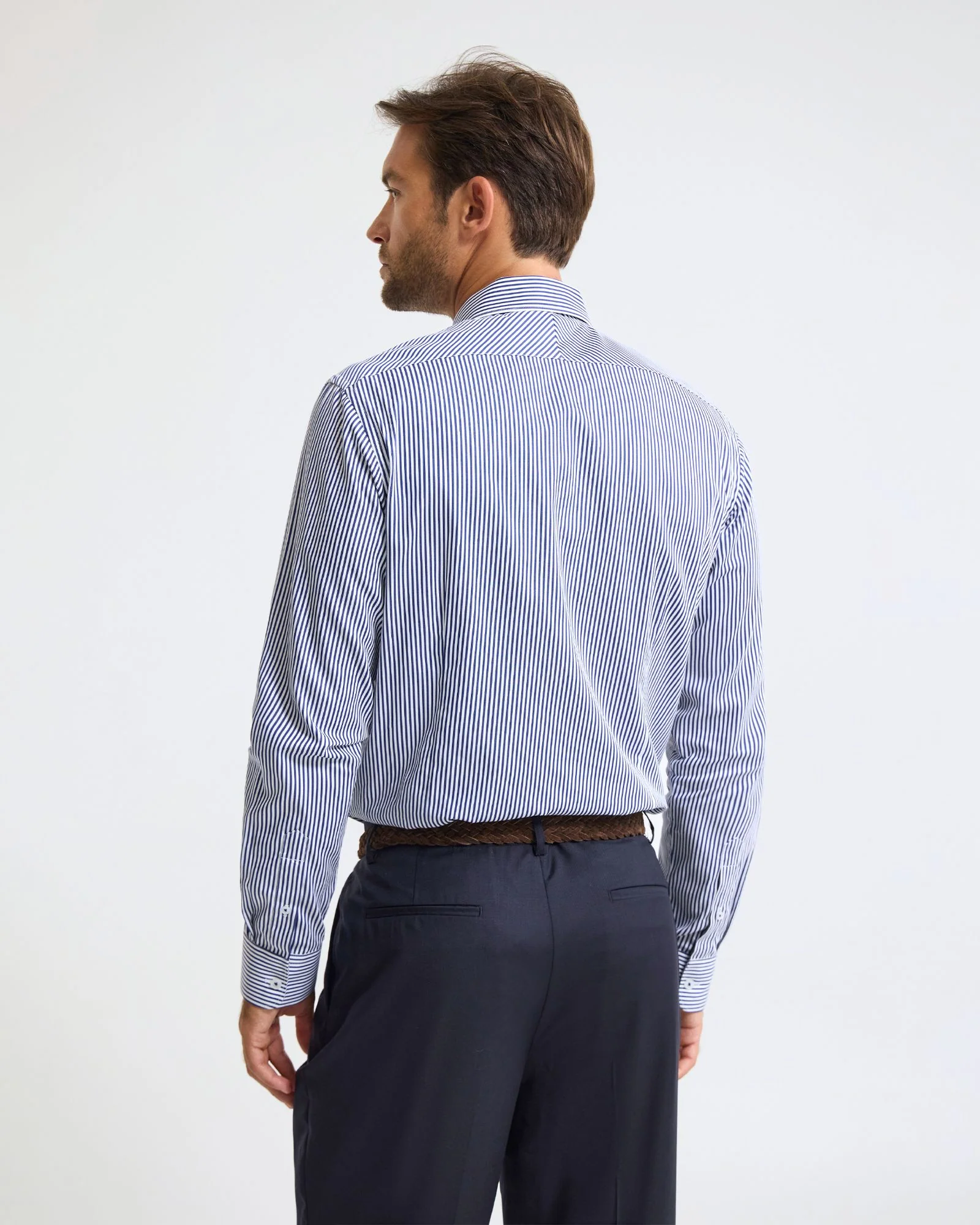 Beckton Stripe Slim Fit Luxury Shirt - Image 12