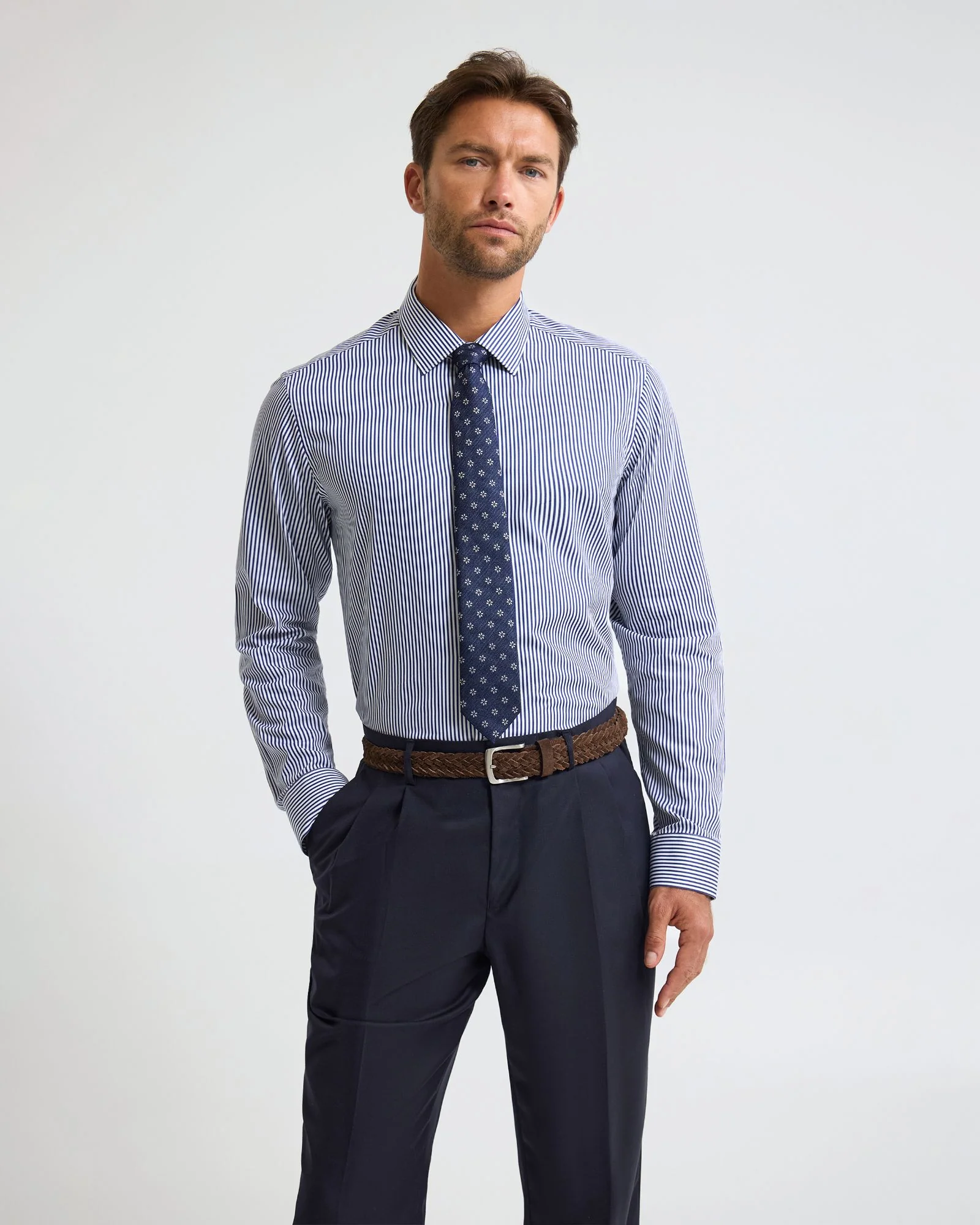 Beckton Stripe Slim Fit Luxury Shirt - Image 14