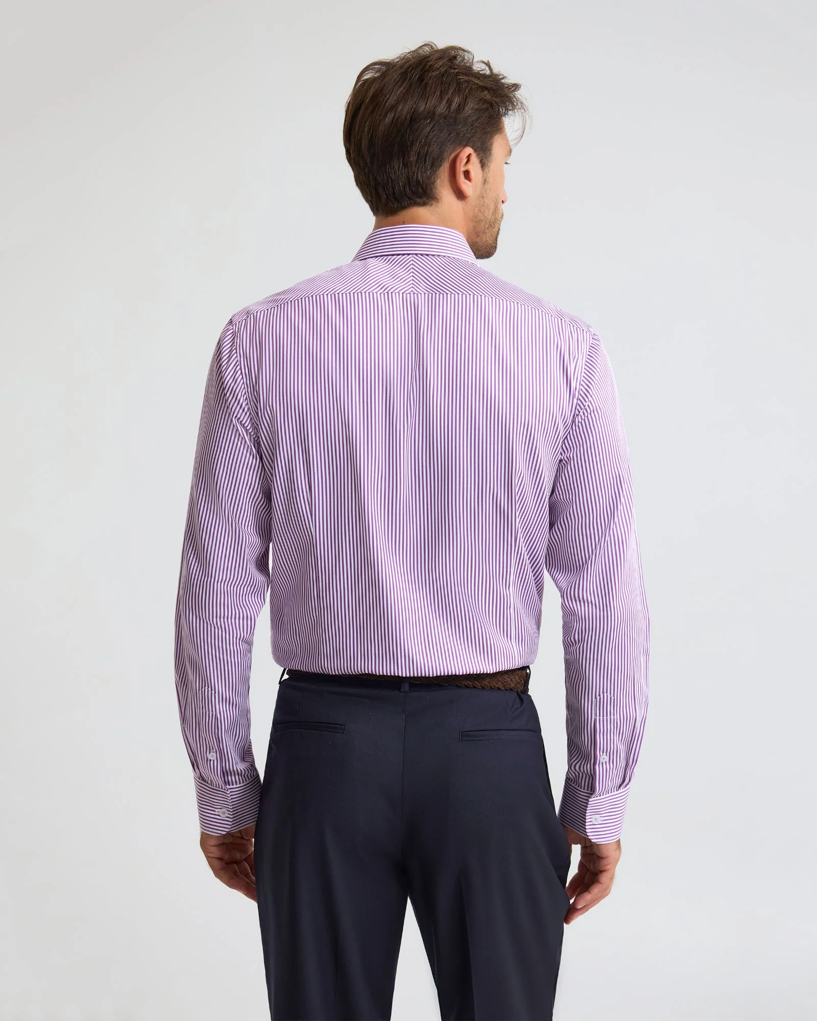 Beckton Stripe Slim Fit Luxury Shirt - Image 19
