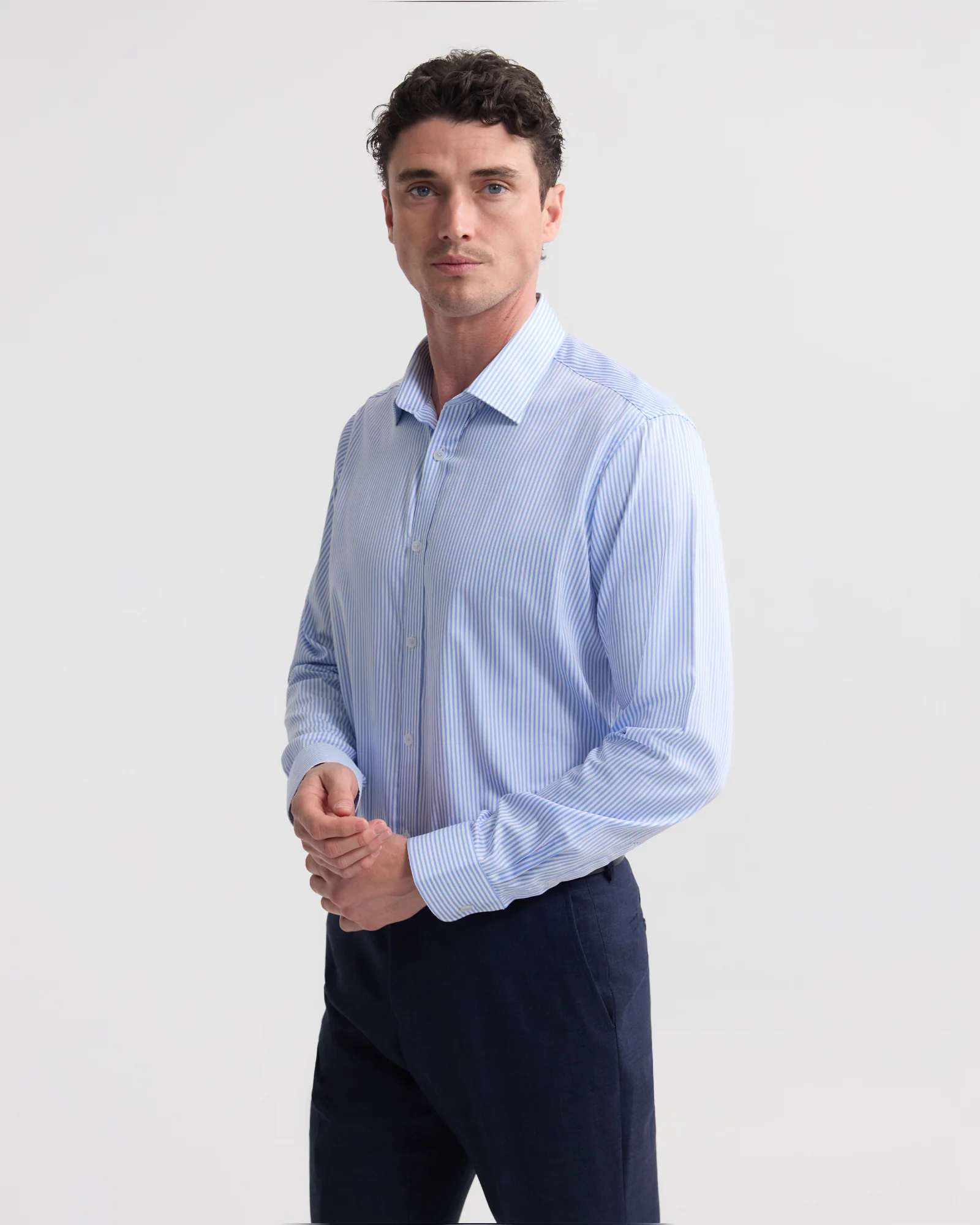 Beckton Stripe Slim Fit Luxury Shirt - Image 4