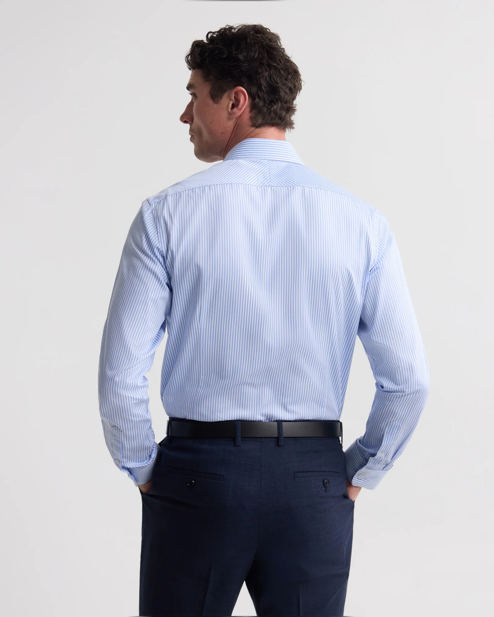 Beckton Stripe Slim Fit Luxury Shirt - Image 5