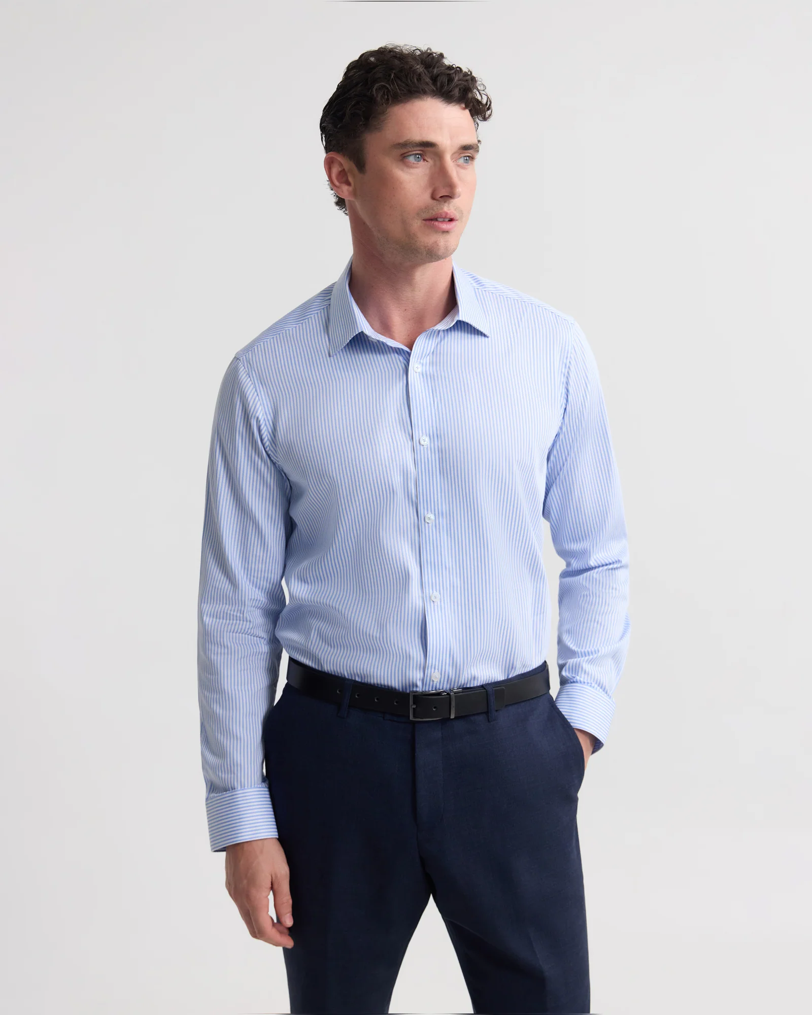 Beckton Stripe Slim Fit Luxury Shirt - Image 6