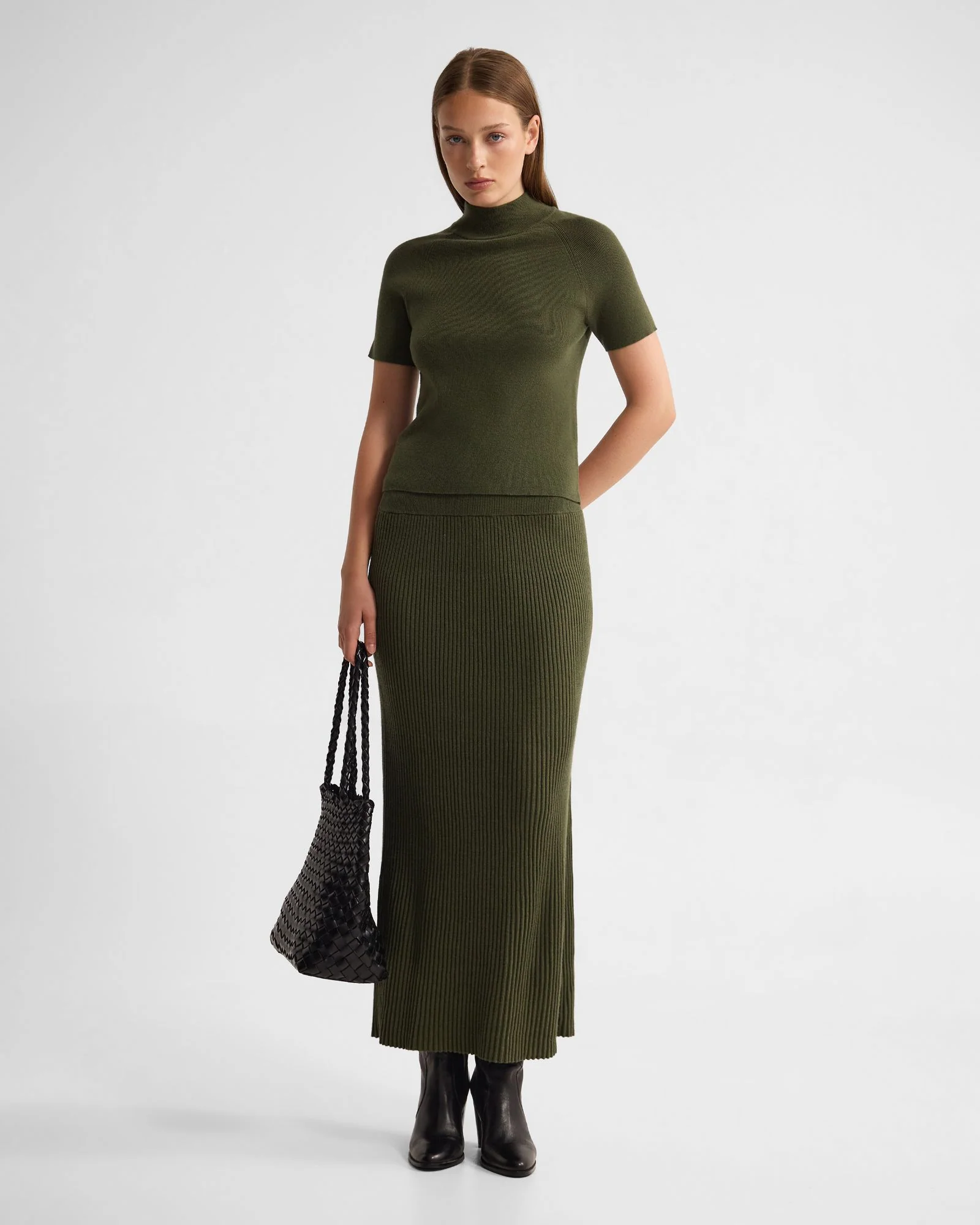 Belle Rib Knitted Skirt - Image 6