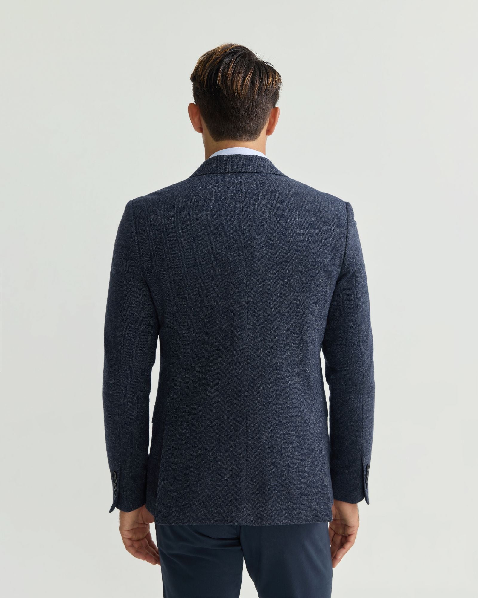 Blake Herringbone Wool Blazer - Image 14