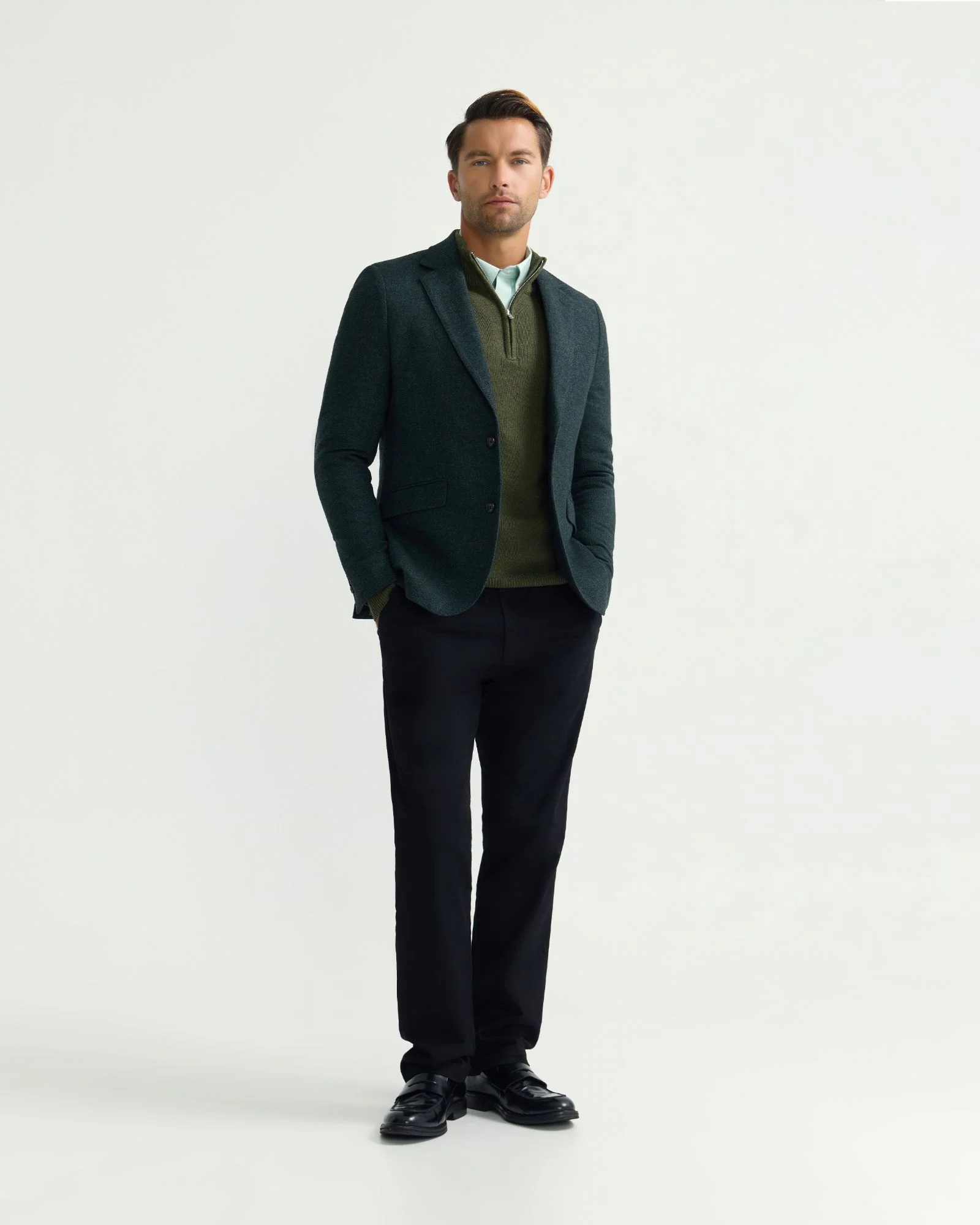 Blake Herringbone Wool Blazer - Image 7