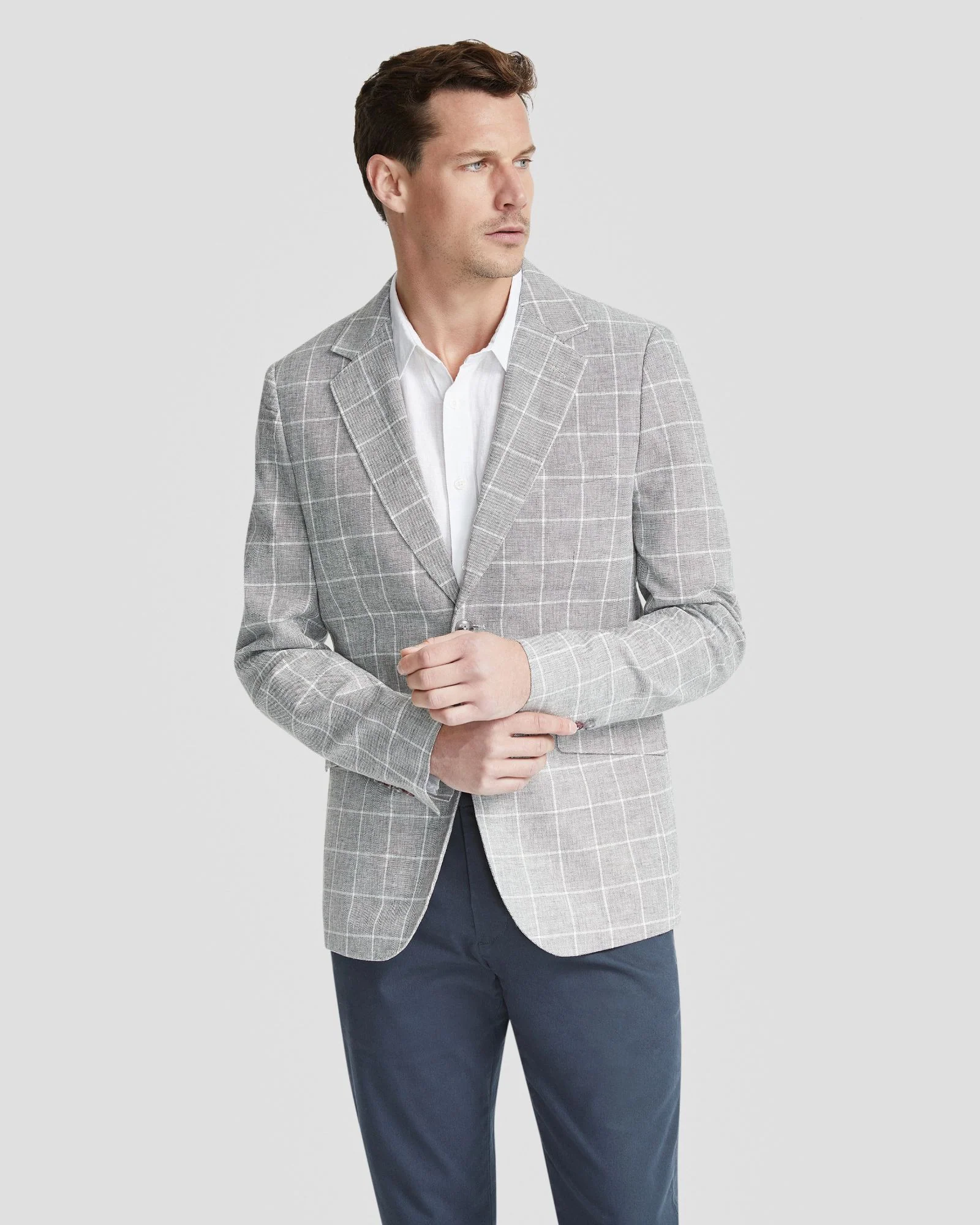 Blake Linen Blend Check Blazer - Image 5