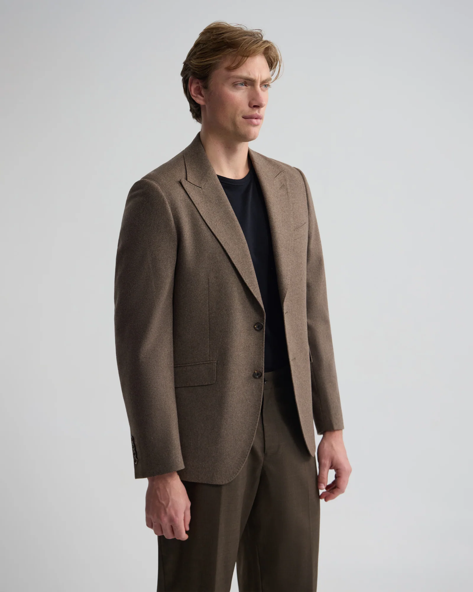Blake Wool Blend Peak Lapel Blazer - Image 3