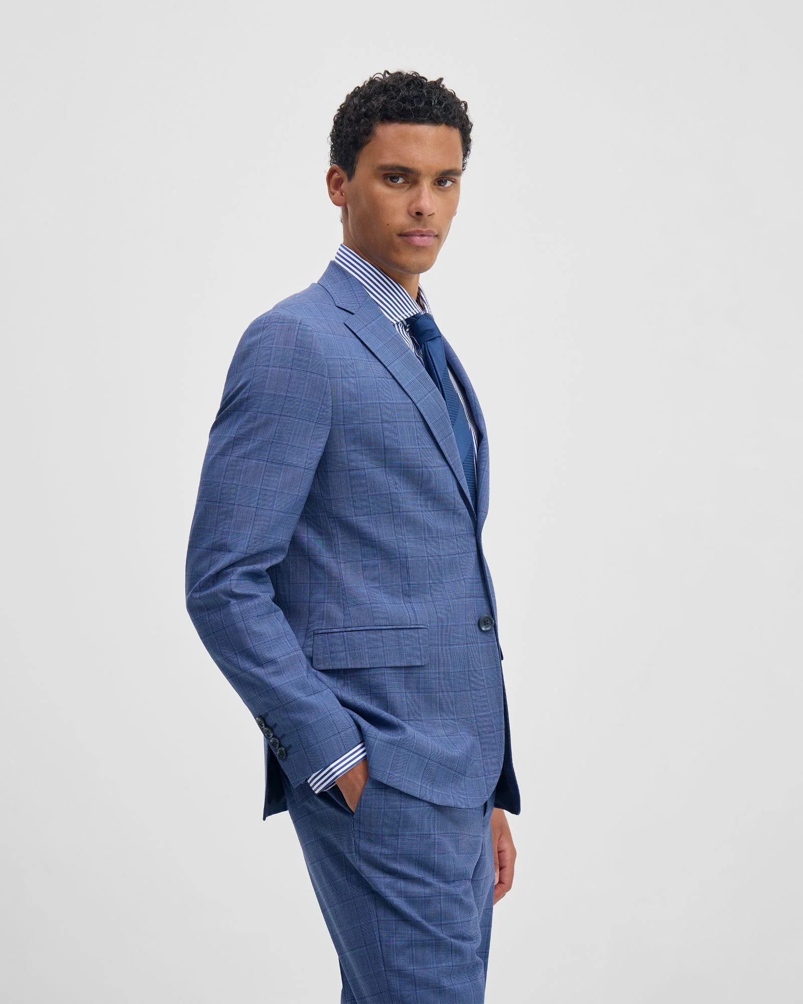 Byron Checked Suit Jacket - Image 3