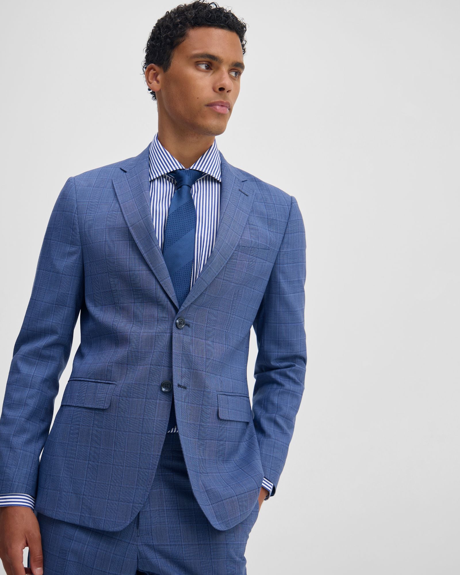 Byron Checked Suit Jacket - Image 5