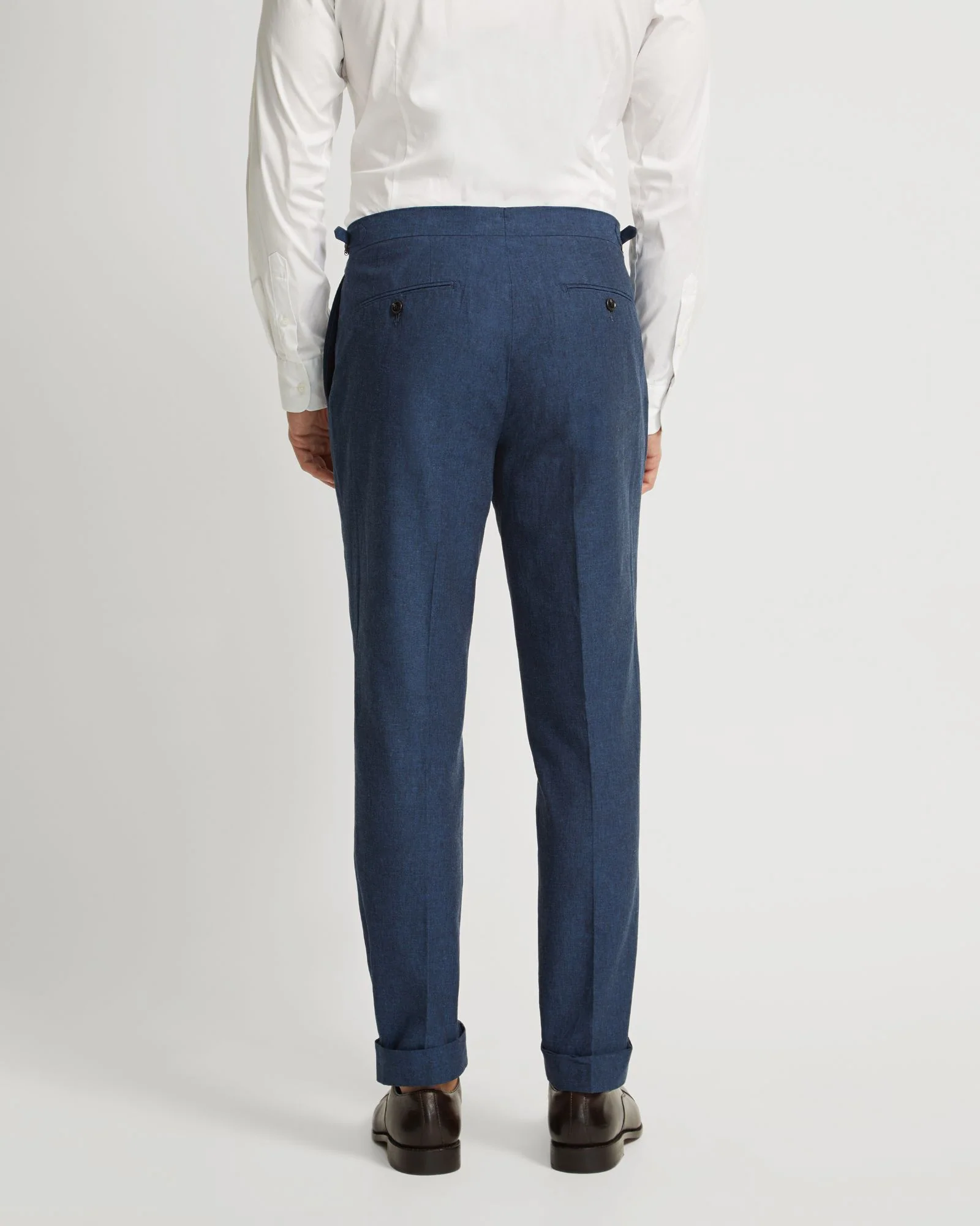 Byron Linen Blend Cuffed Trousers - Image 3