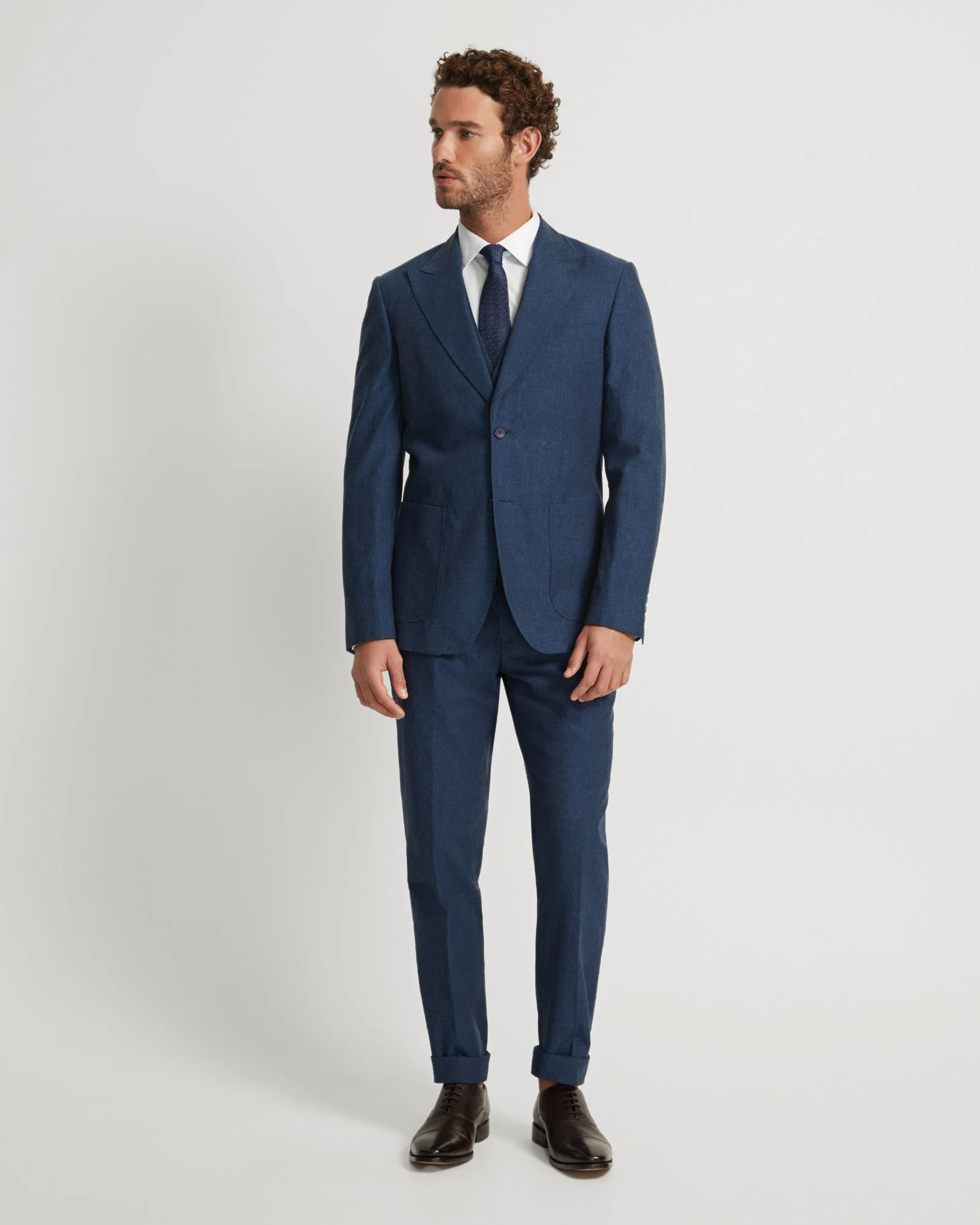 Byron Linen Blend Cuffed Trousers - Image 5