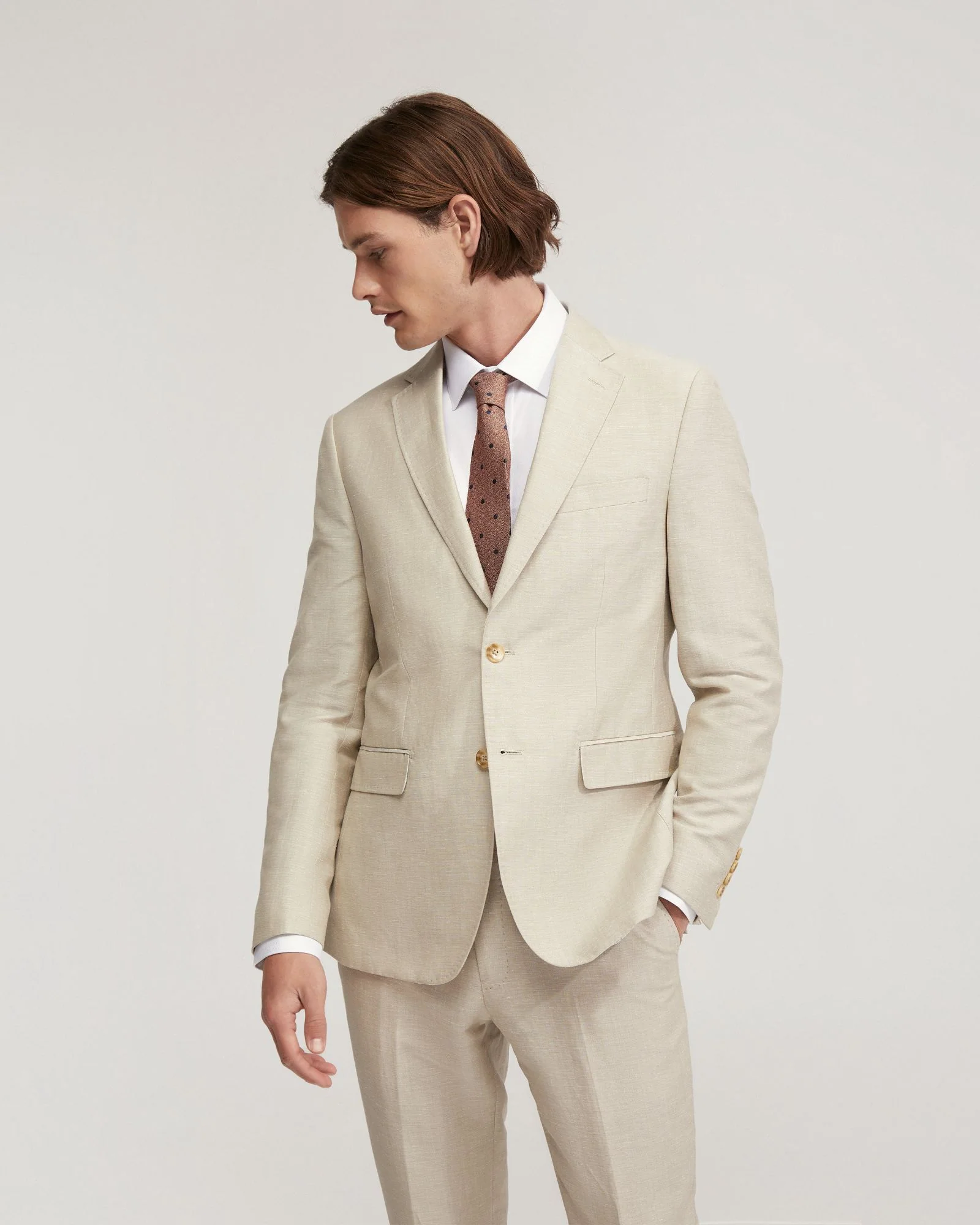 Byron Wool Linen Suit Jacket - Image 2