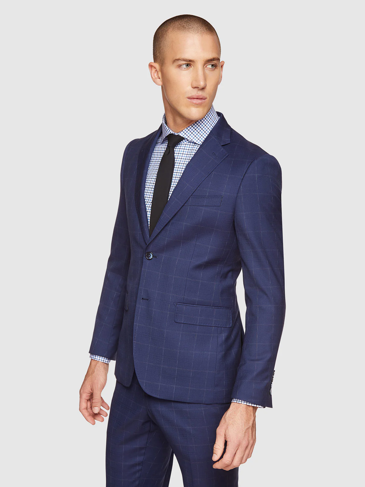 Byron Wool Stretch Checked Jacket - Image 2