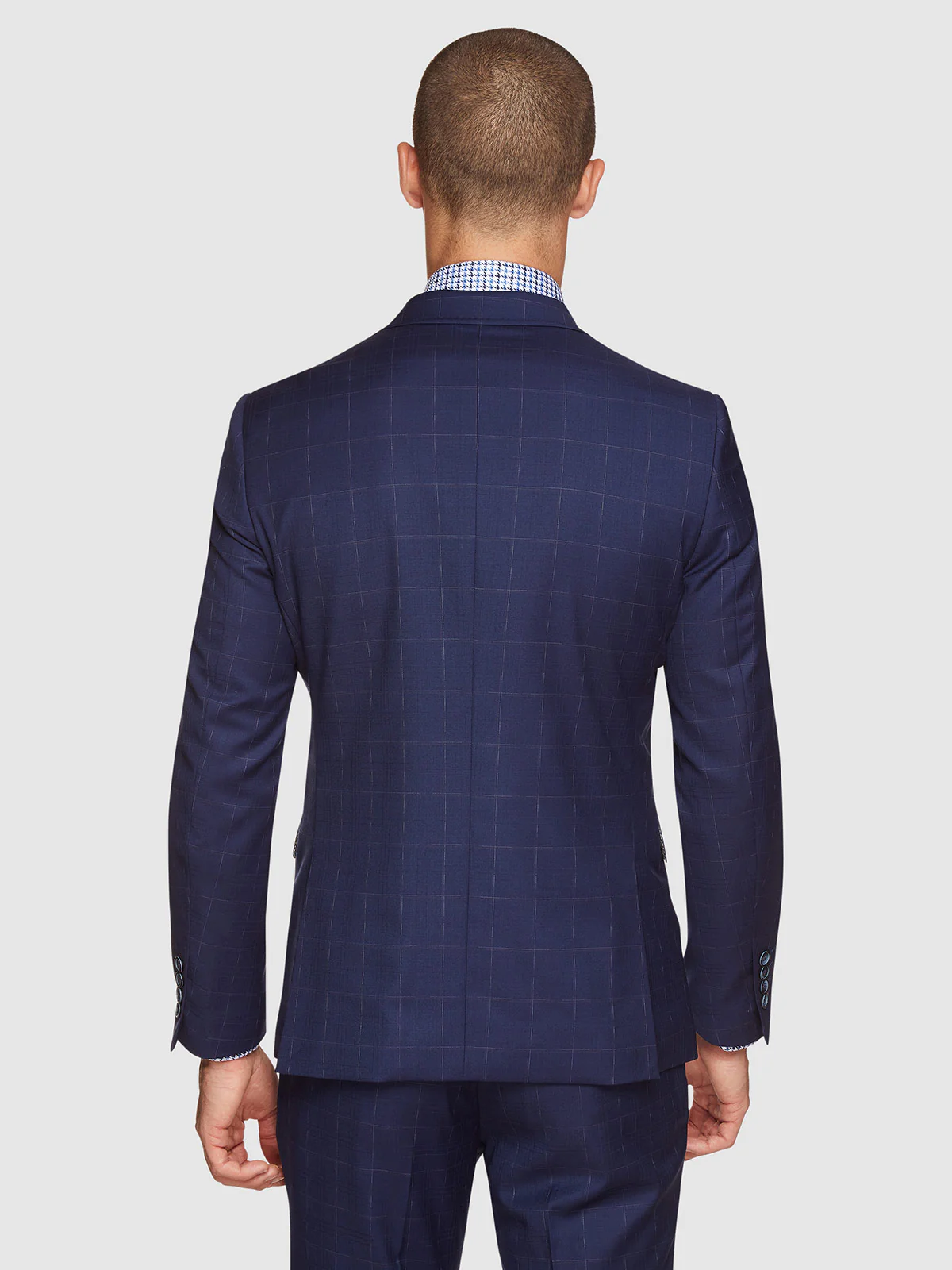 Byron Wool Stretch Checked Jacket - Image 3
