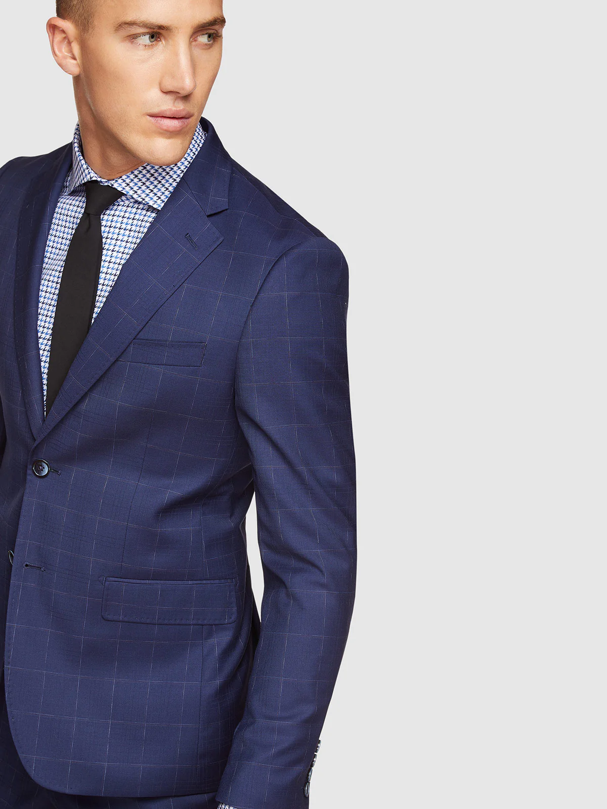 Byron Wool Stretch Checked Jacket - Image 4